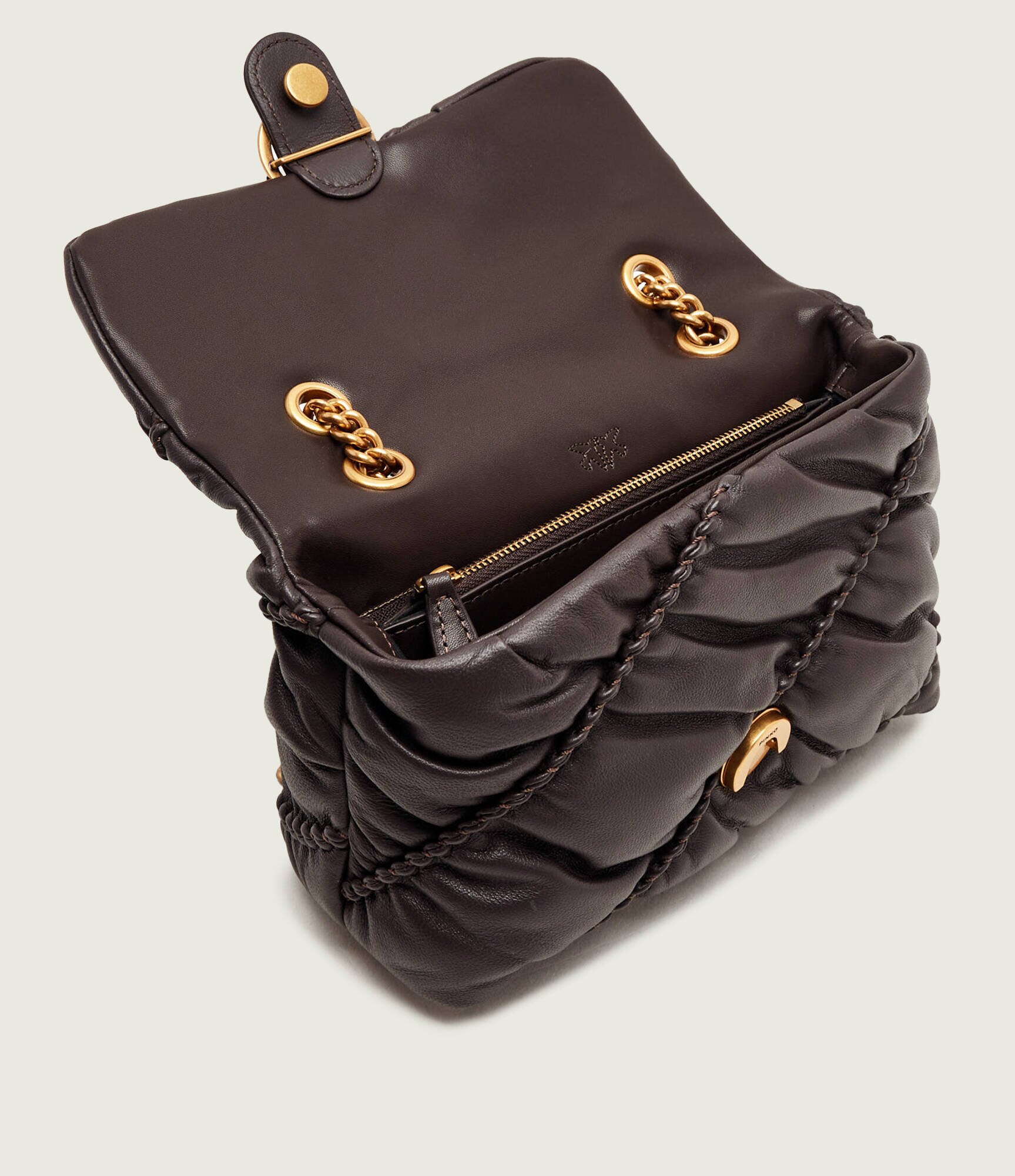 Pinko De piele geantă pe umăr Love Puff Crinckle Mini