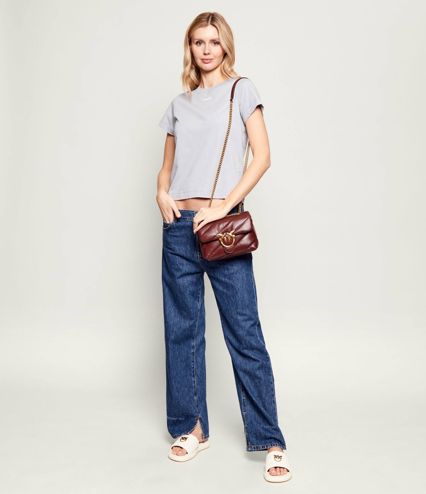 Pinko De piele geantă pe umăr LOVE PUFF MINI