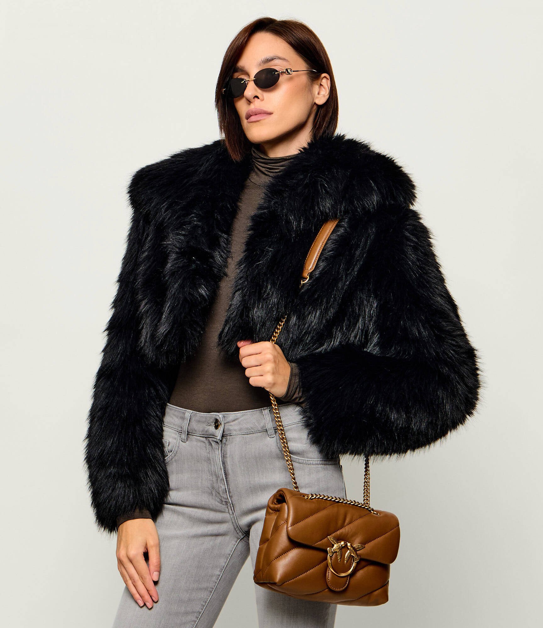 Pinko De piele geantă pe umăr Love Puff Mini