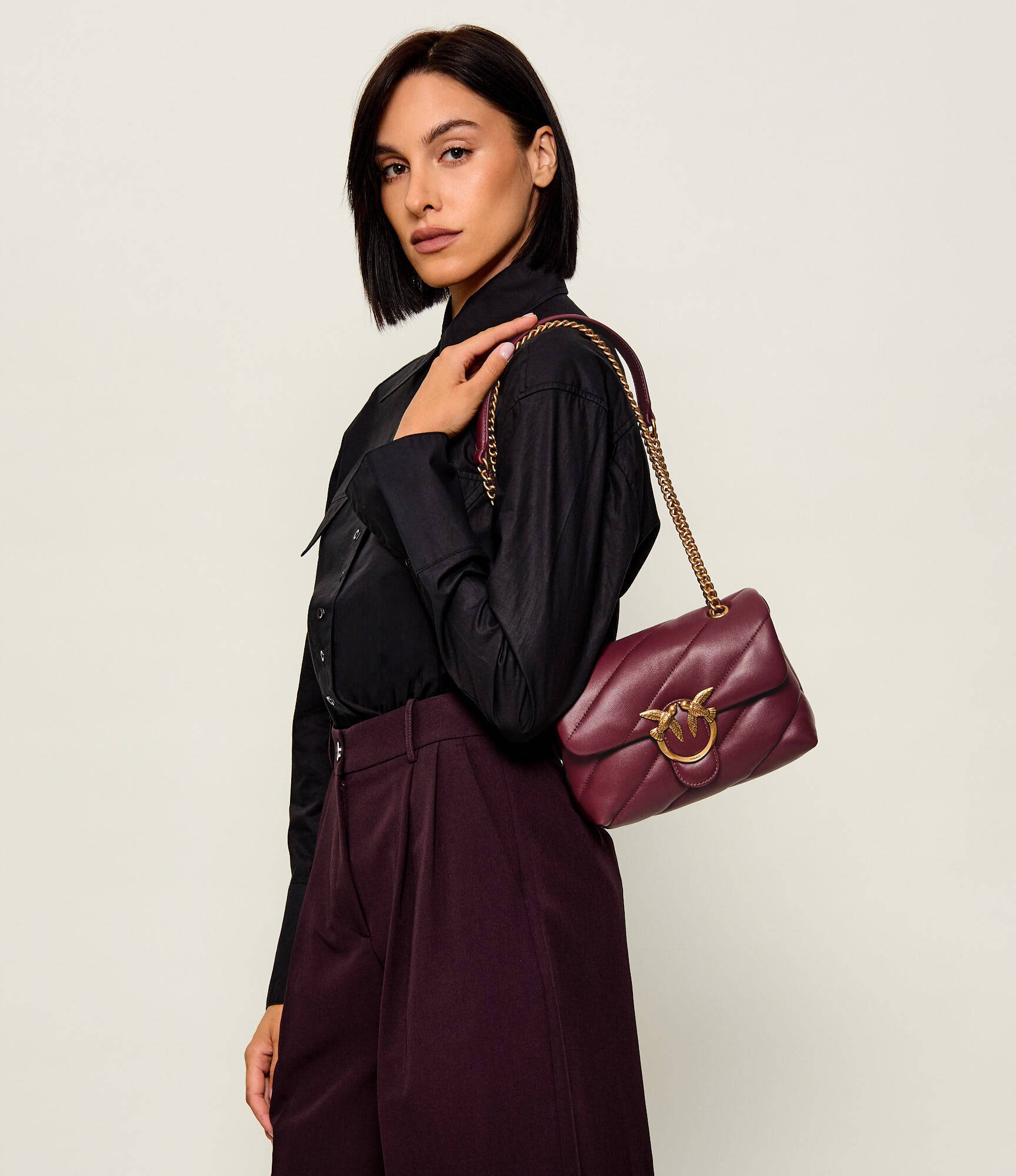 Pinko De piele geantă pe umăr Love Puff Mini