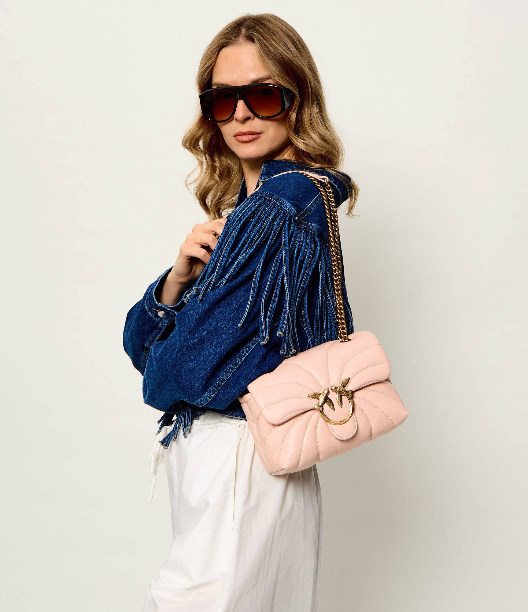 Pinko De piele geantă pe umăr Love Puff Mini