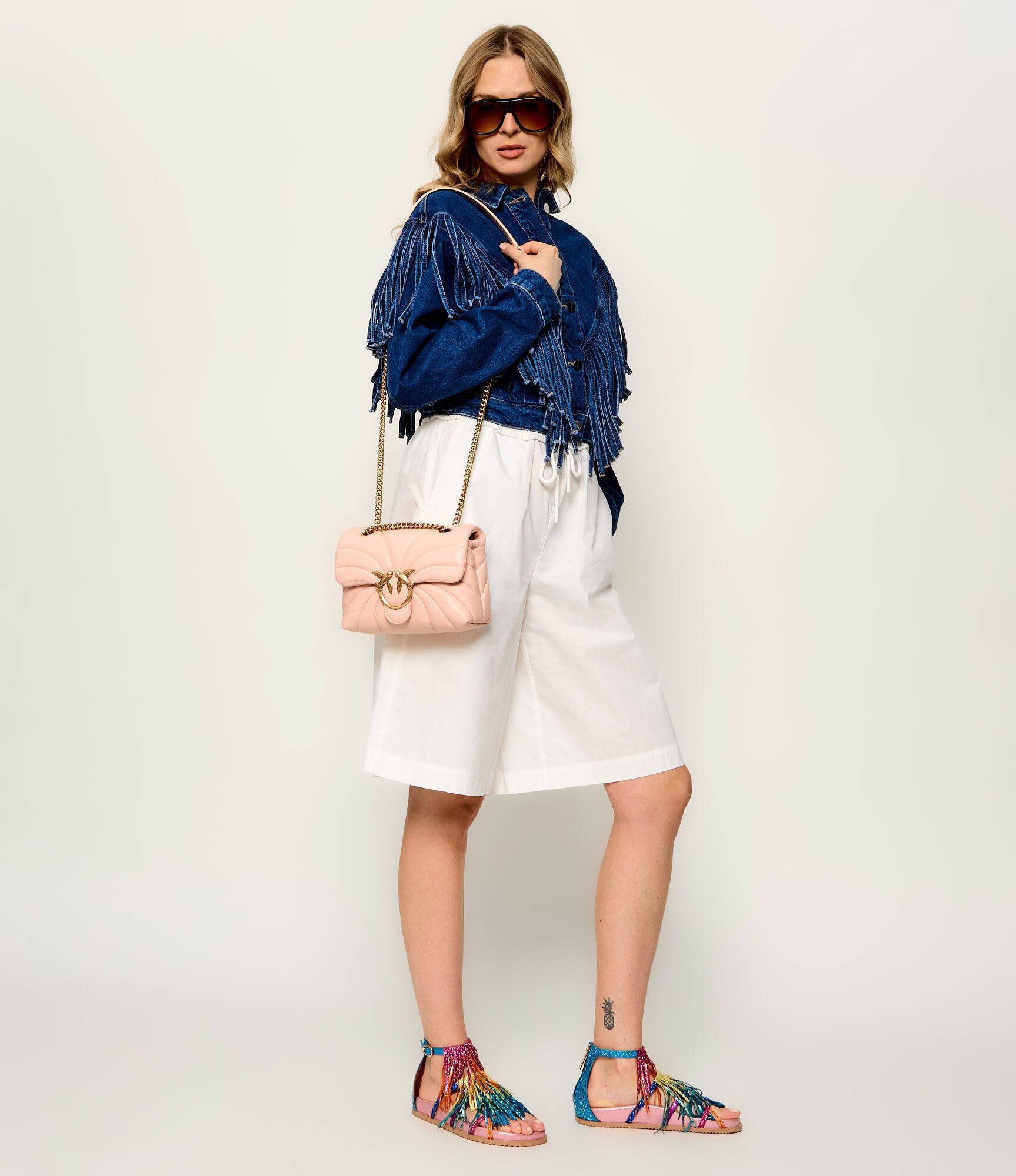 Pinko De piele geantă pe umăr Love Puff Mini