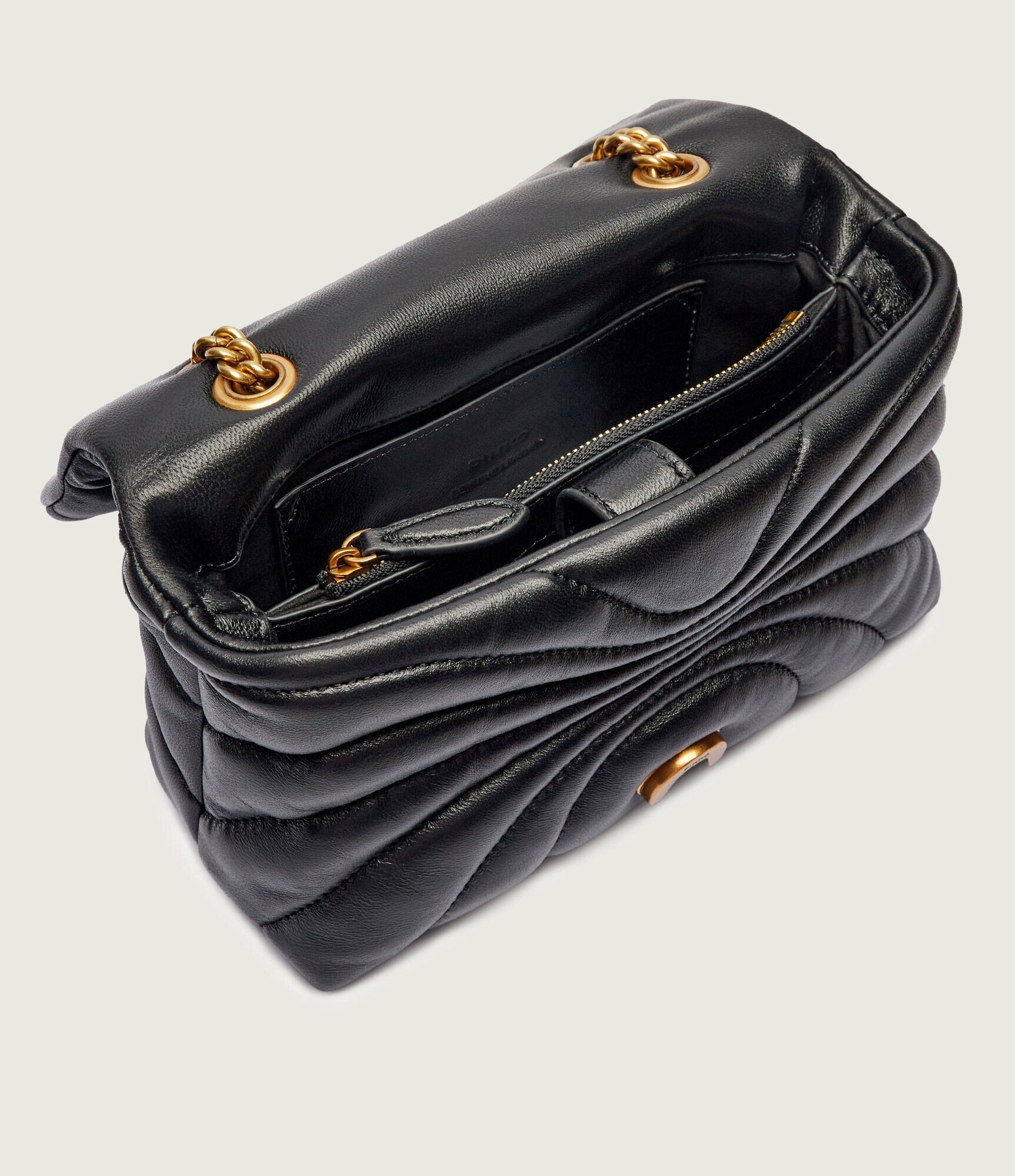 Pinko De piele geantă pe umăr Love Puff Mini