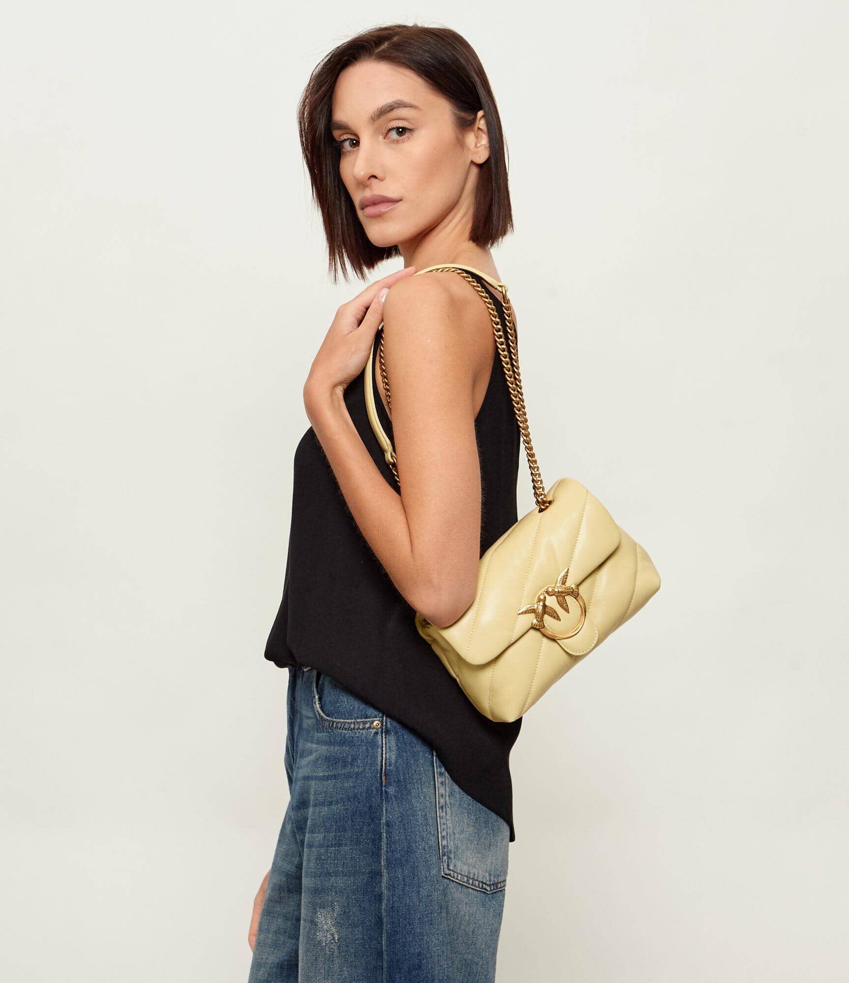 Pinko De piele geantă pe umăr LOVE PUFF MINI