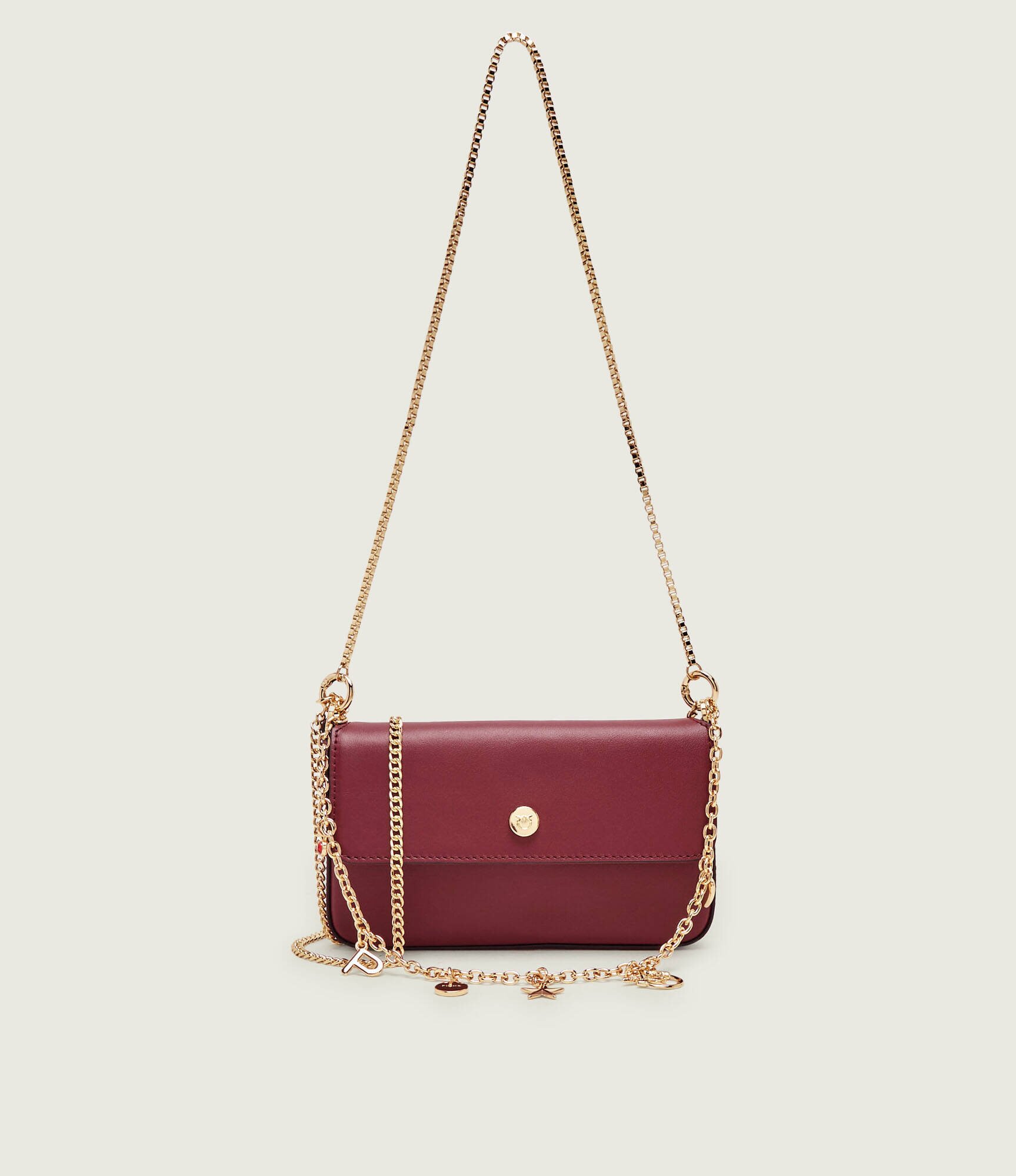 Pinko De piele geantă pe umăr Phone Pocket Chain