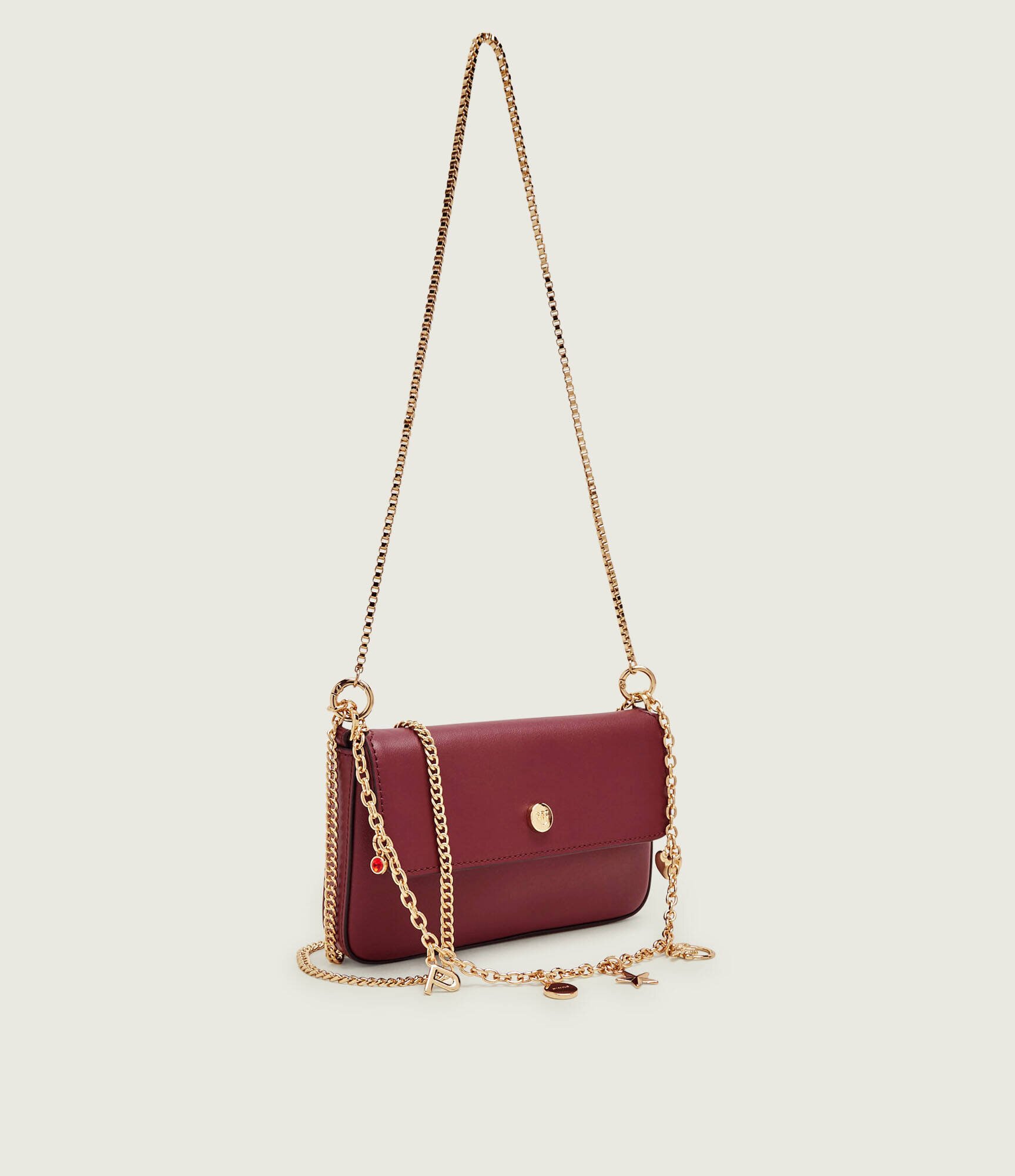 Pinko De piele geantă pe umăr Phone Pocket Chain