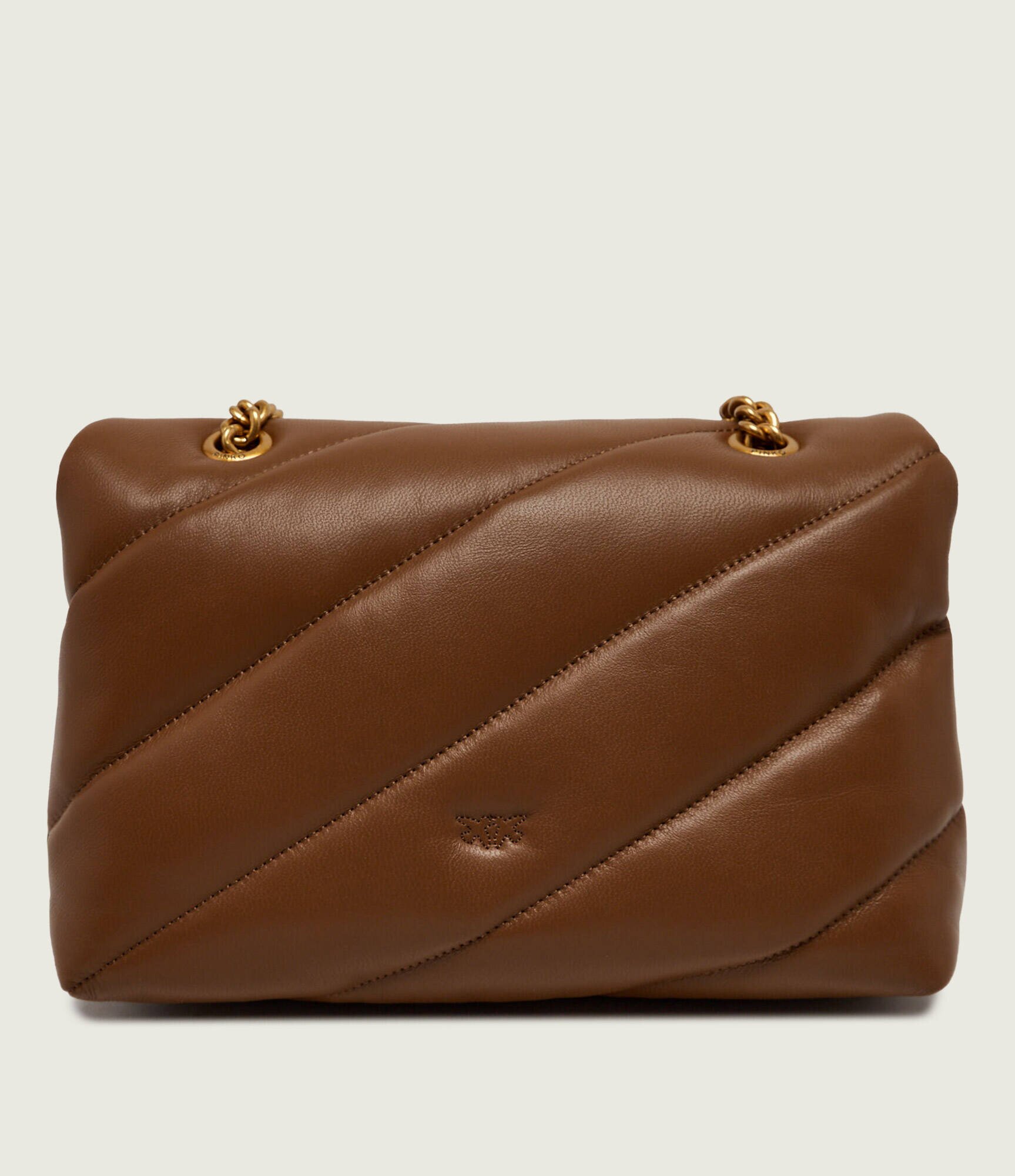 Pinko De piele geantă pe umăr Puff Classic New Buckle