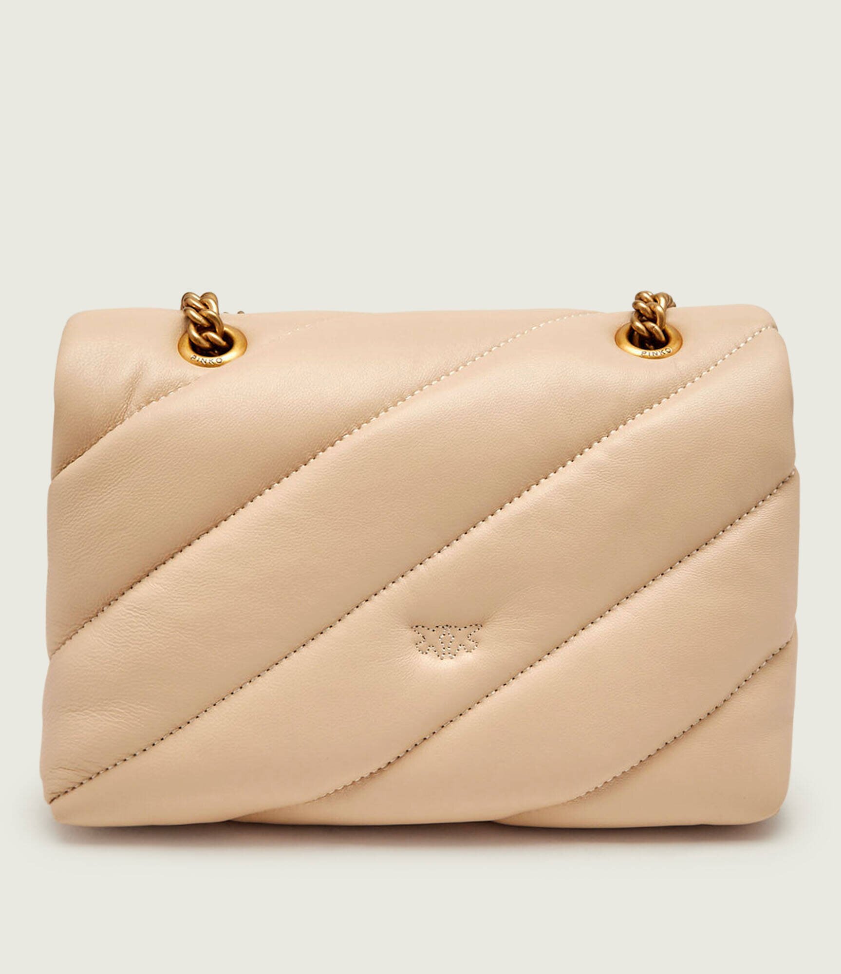 Pinko De piele geantă pe umăr Puff Mini New Buckle
