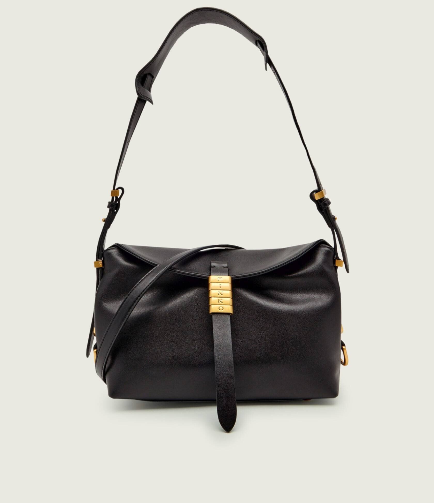 Pinko De piele geantă pe umăr Saddle Mini