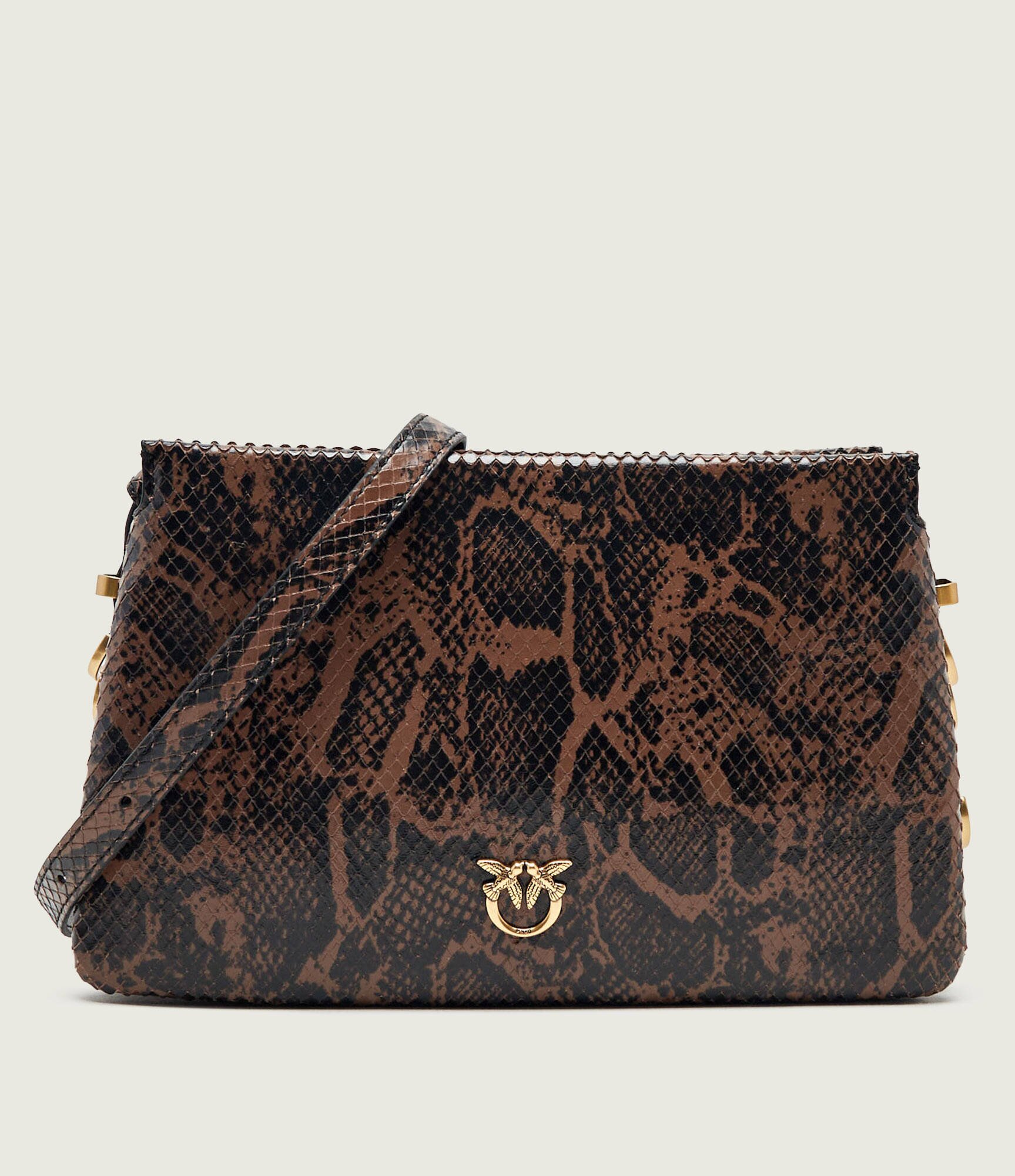 Pinko De piele geantă pe umăr Triplet Mini Python