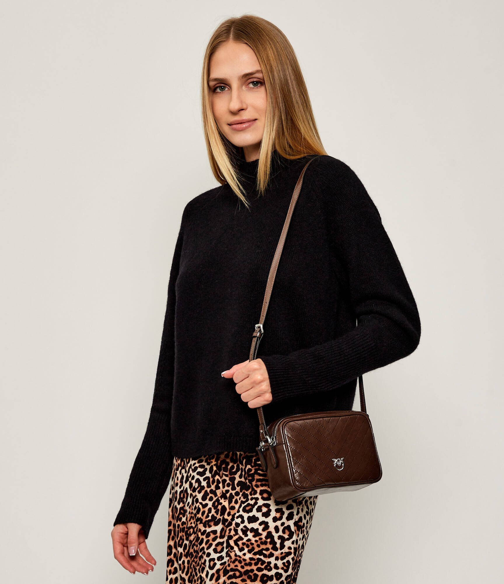 Pinko De piele geantă poștaș Carrie