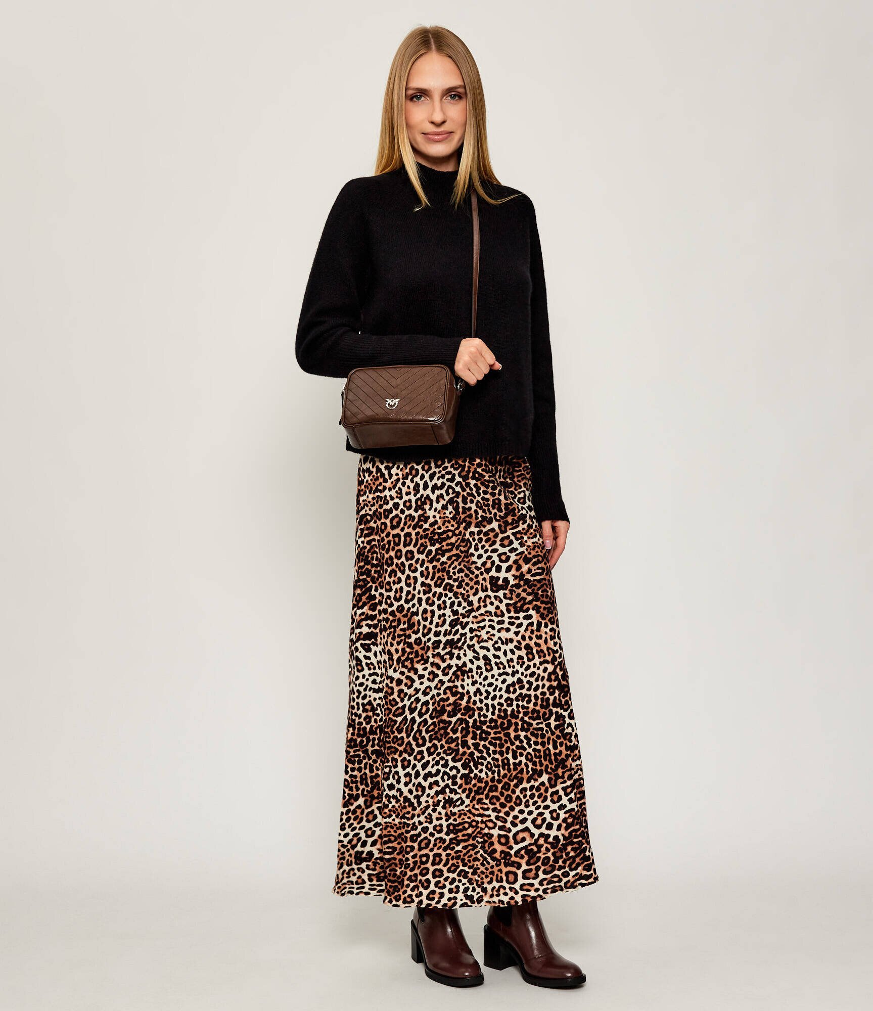 Pinko De piele geantă poștaș Carrie