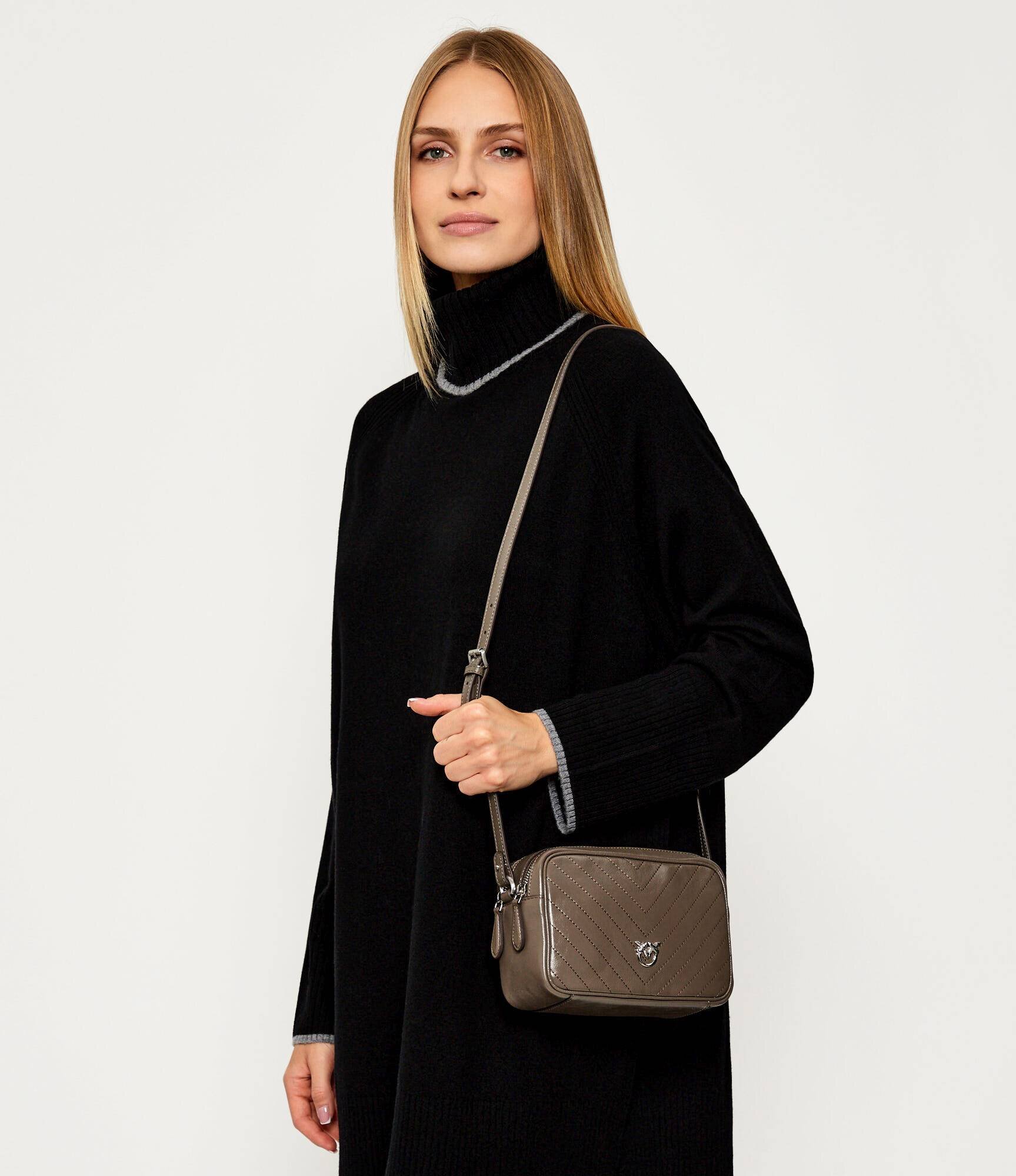 Pinko De piele geantă poștaș Carrie