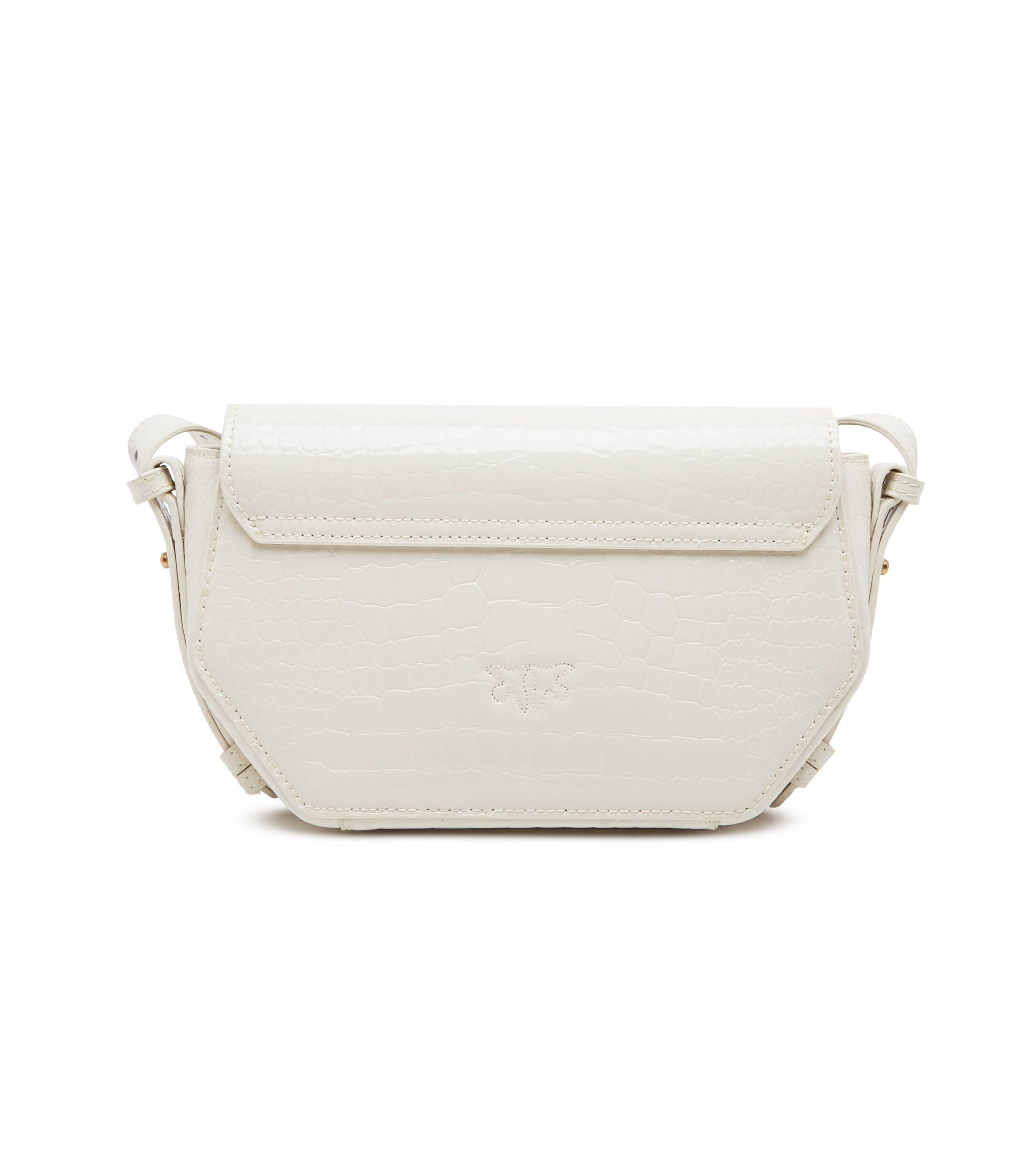 Pinko De piele geantă poștaș Love Click Exagon Mini