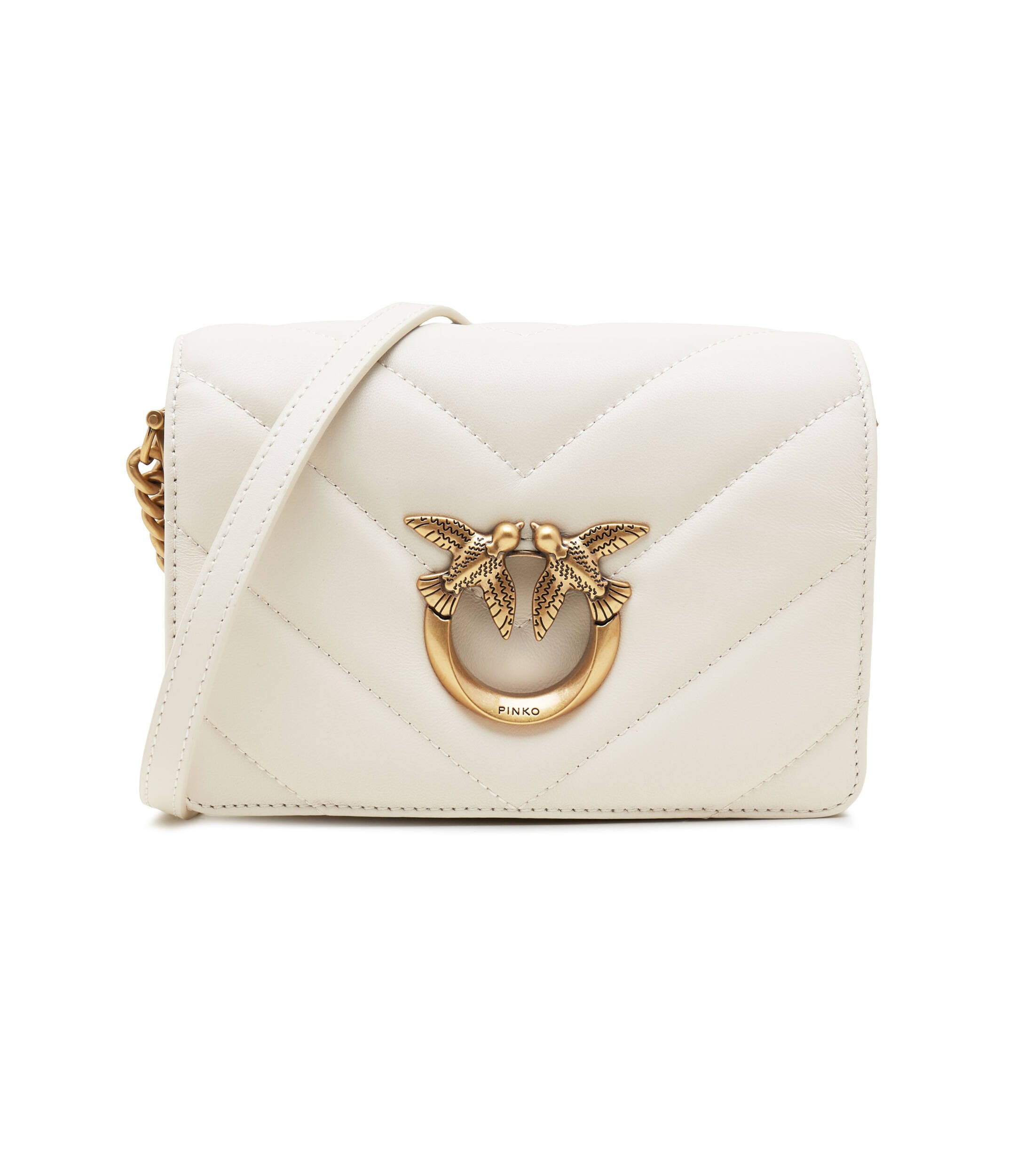 Pinko De piele geantă poștaș Love Click Mini