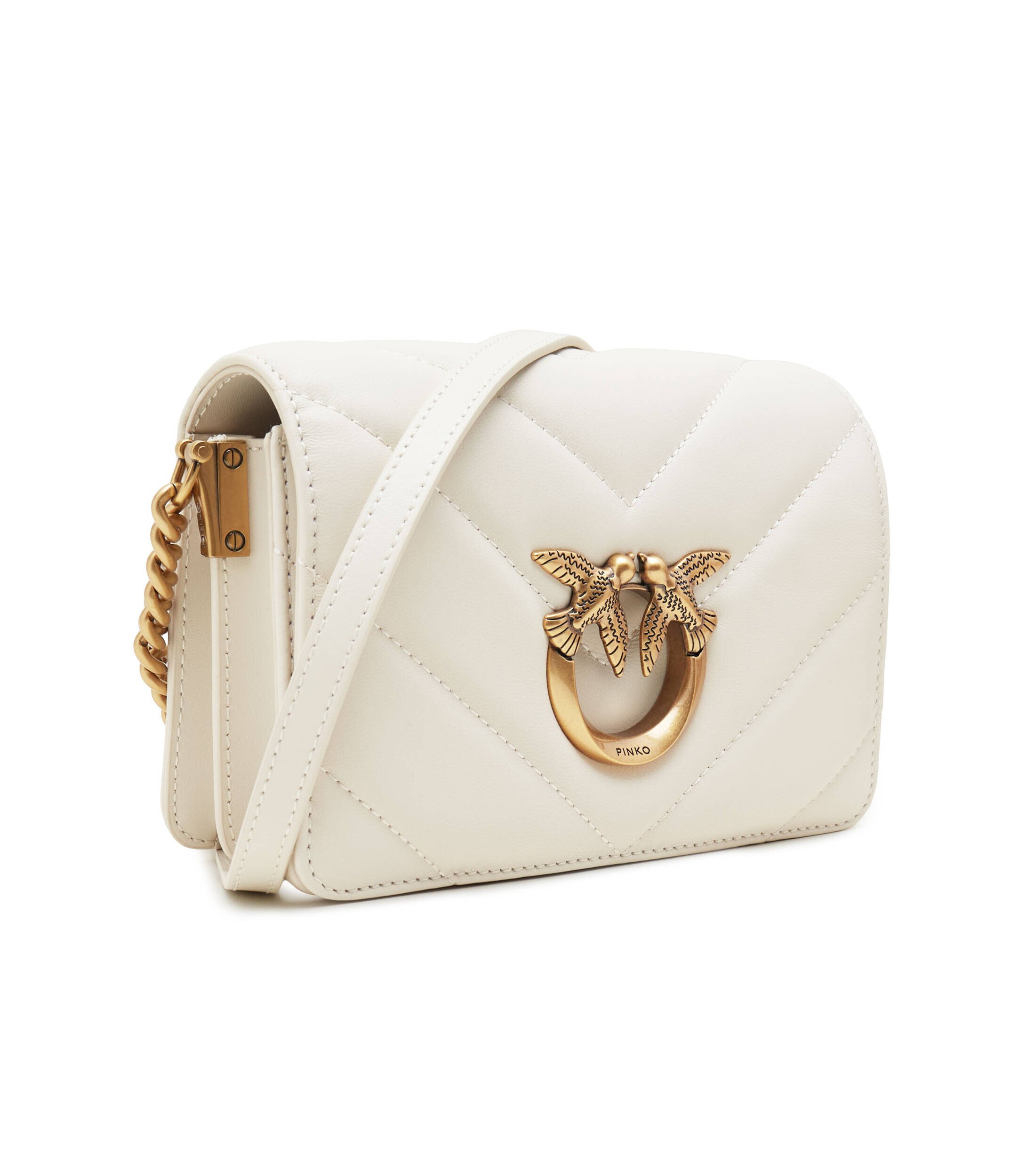 Pinko De piele geantă poștaș Love Click Mini