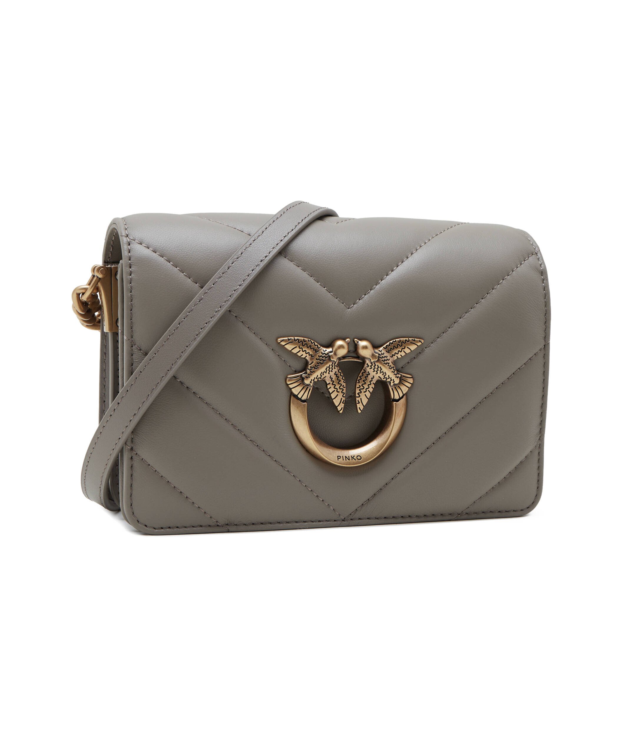 Pinko De piele geantă poștaș Love Click Mini