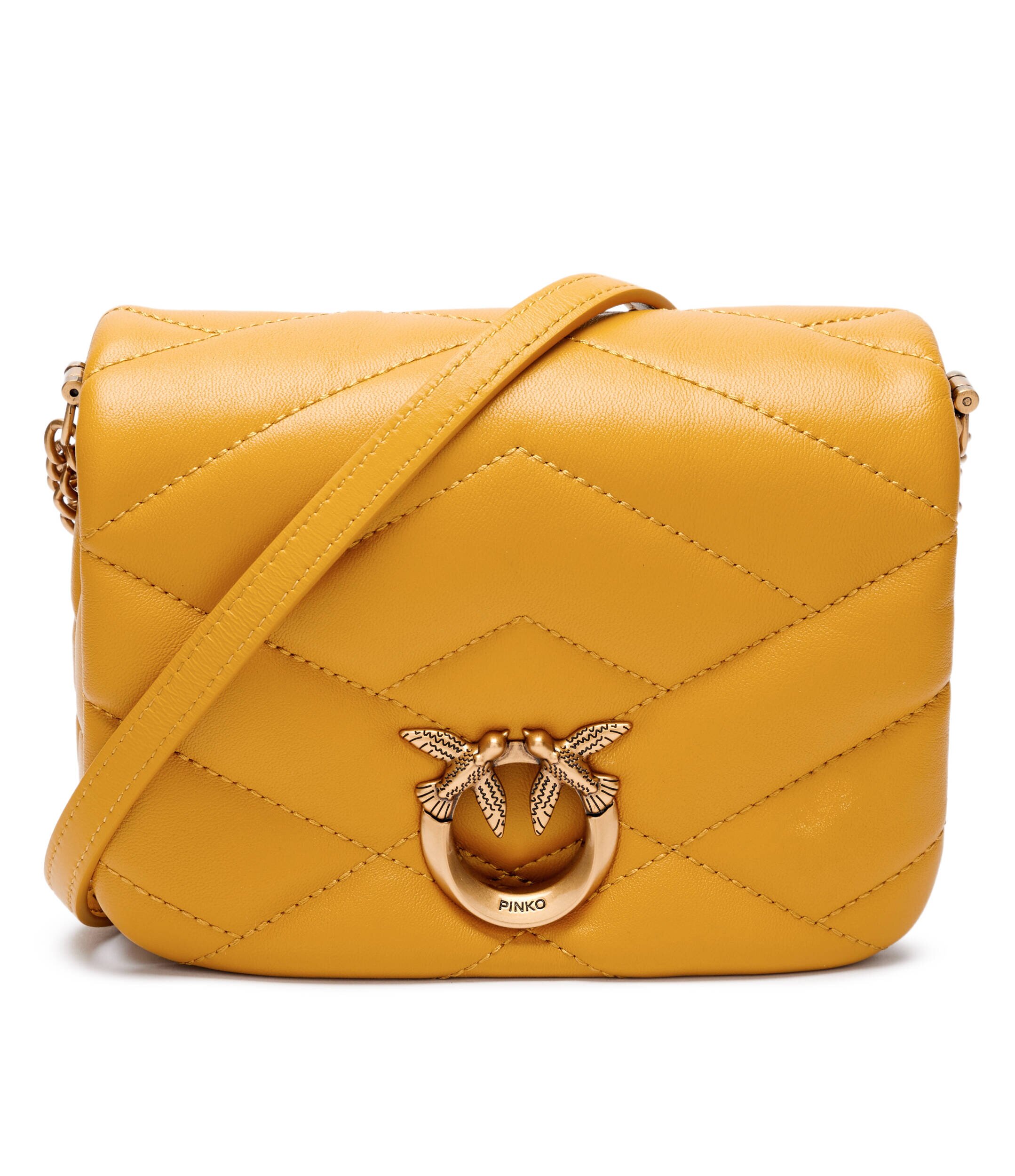 Pinko De piele geantă poștaș Love Click Puff Baby