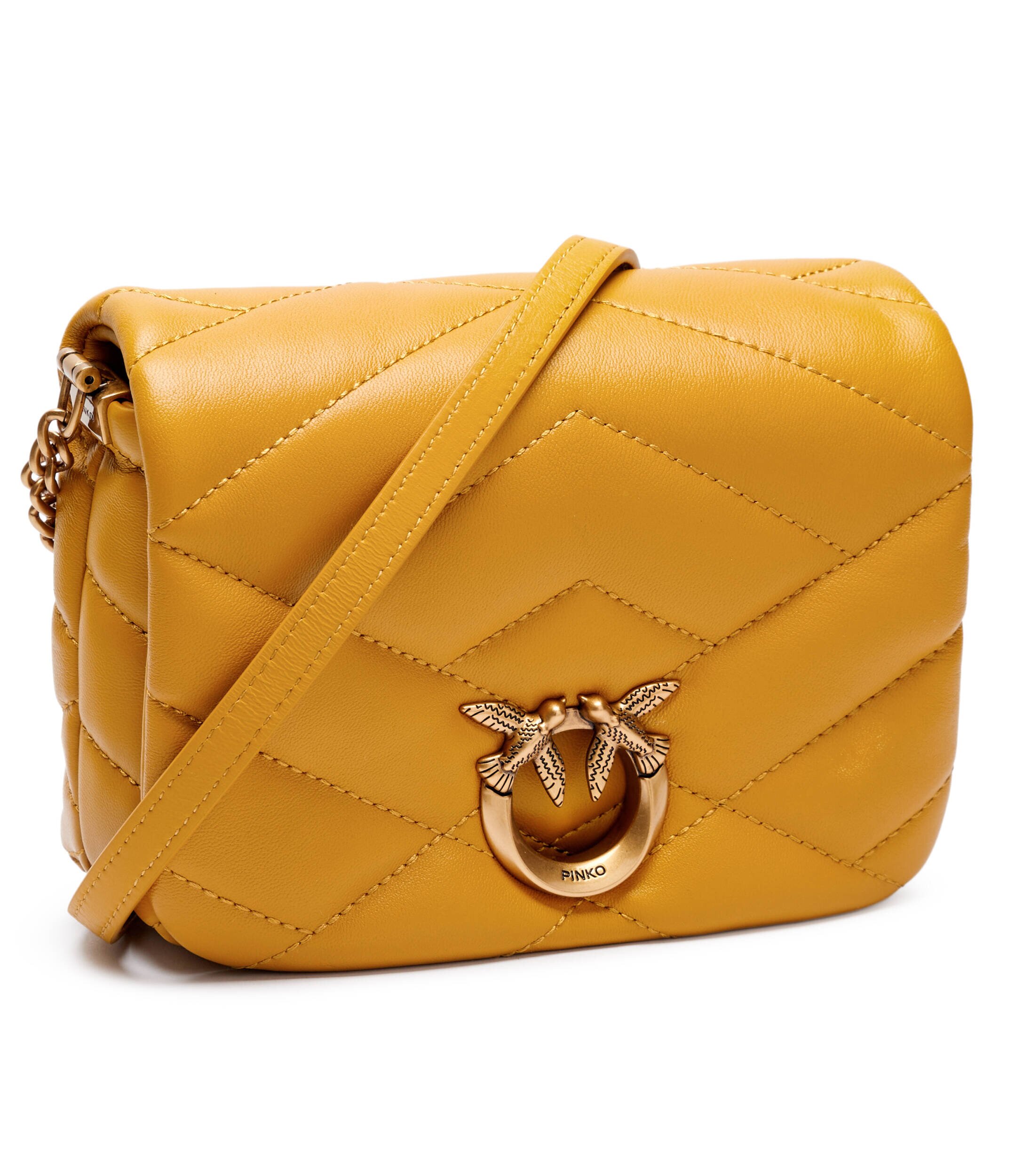 Pinko De piele geantă poștaș Love Click Puff Baby