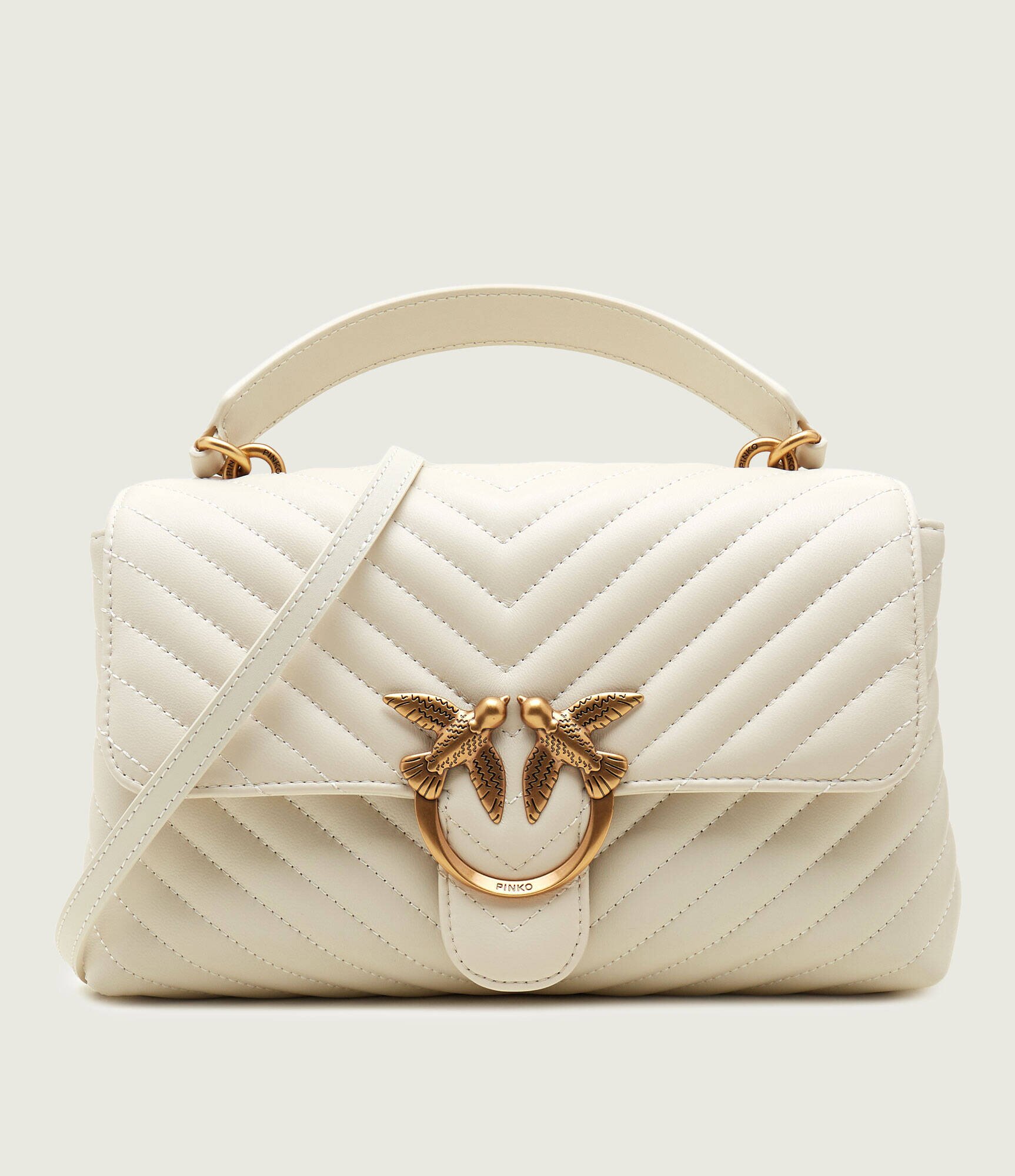 Pinko De piele geantă poștaș love lady puff classic