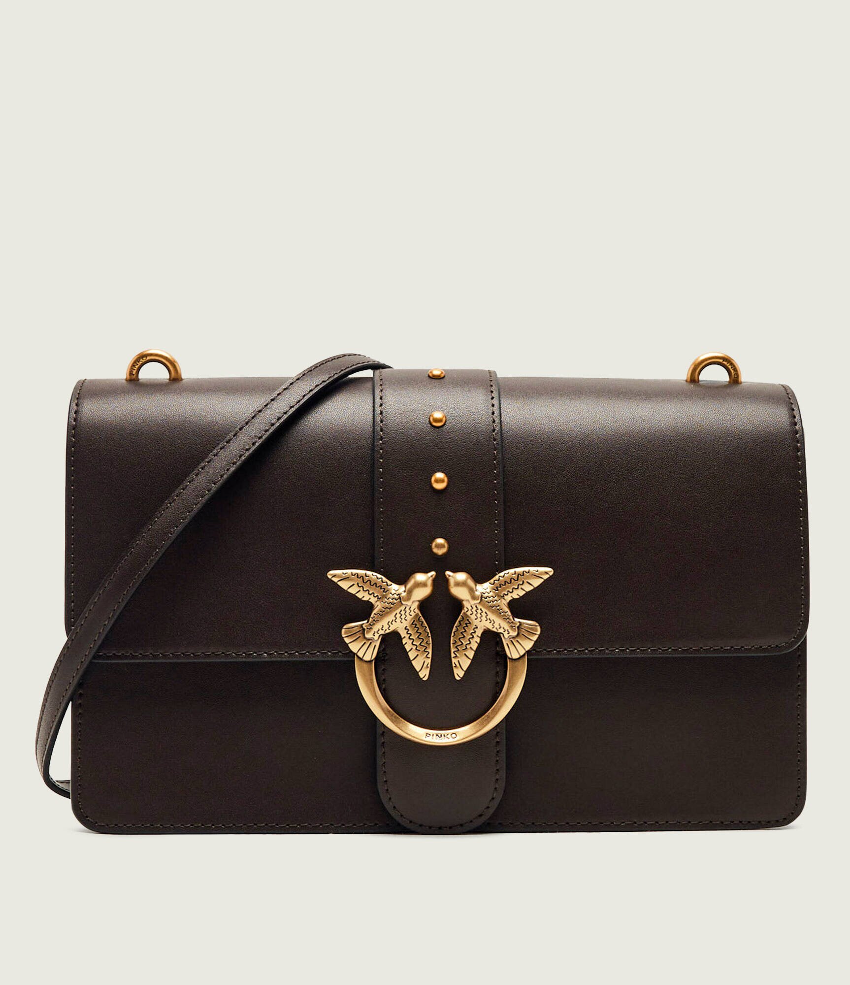Pinko De piele geantă poștaș Love One Classic