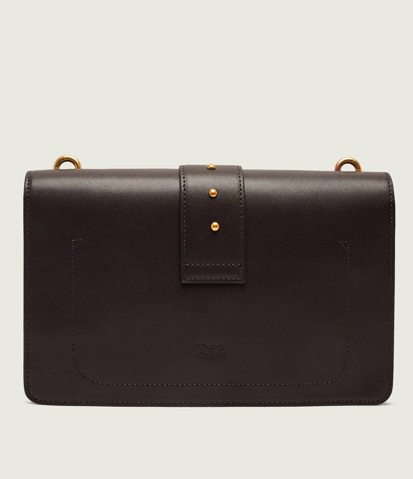 Pinko De piele geantă poștaș Love One Classic