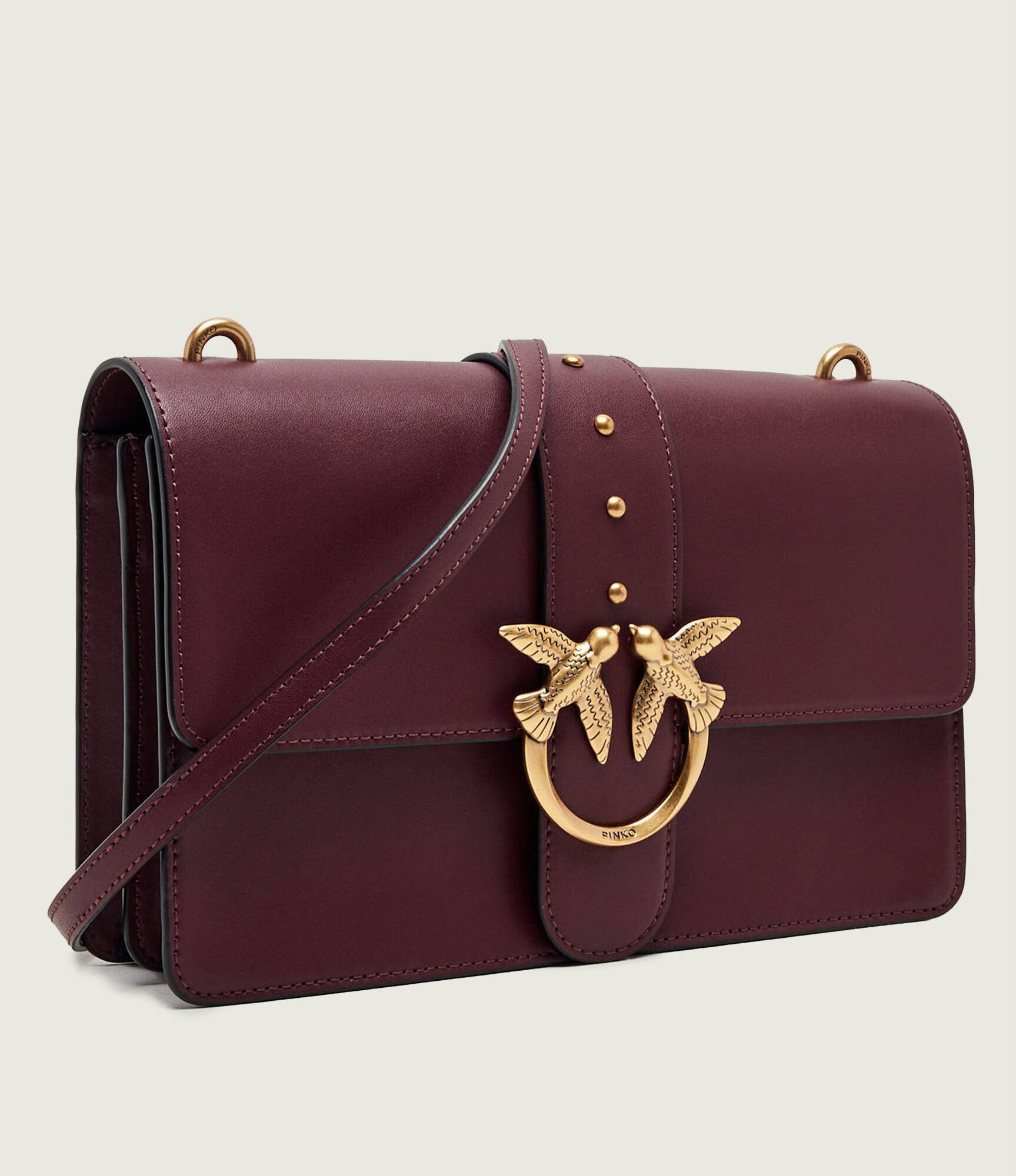 Pinko De piele geantă poștaș Love One Classic