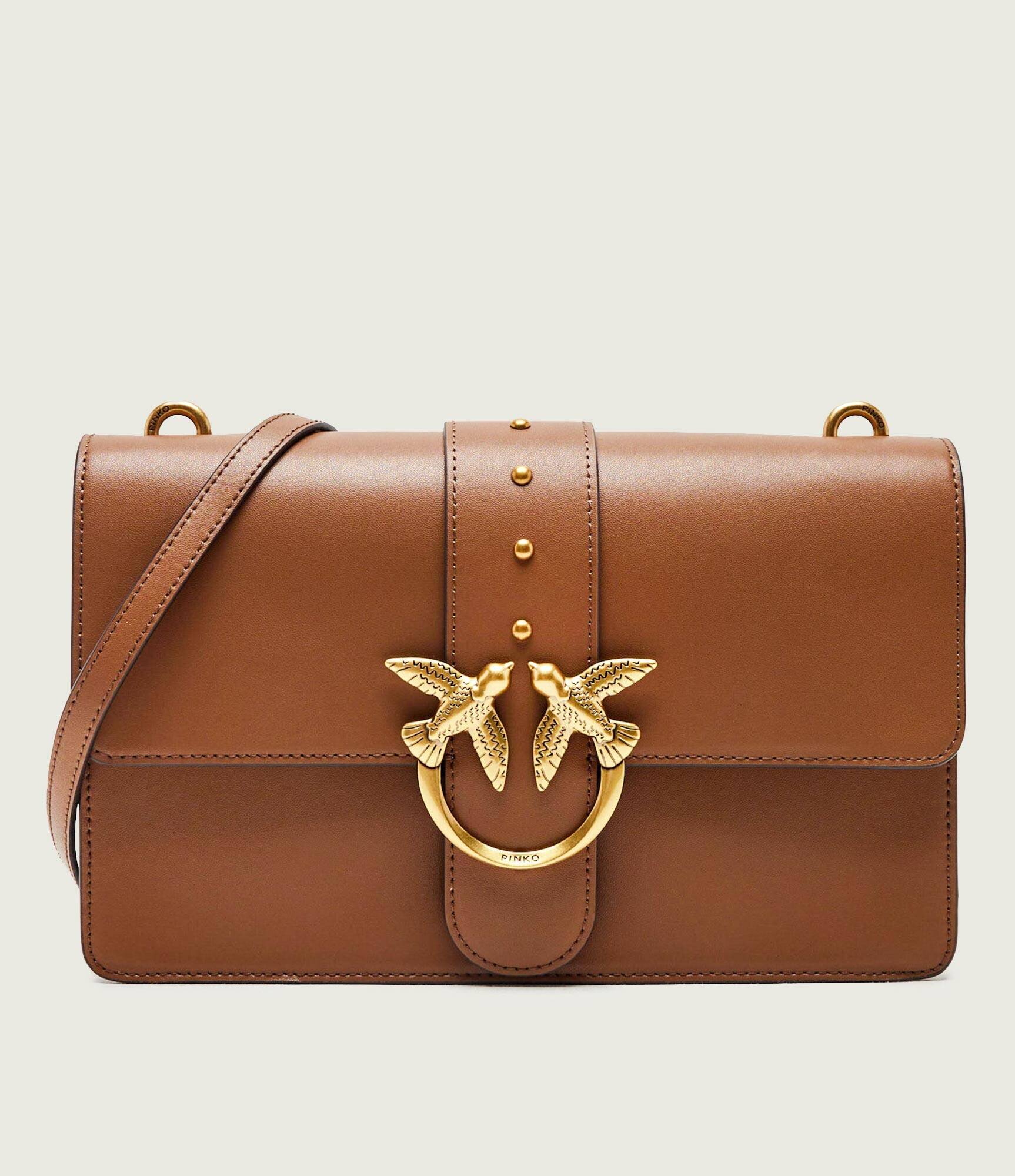 Pinko De piele geantă poștaș Love One Classic