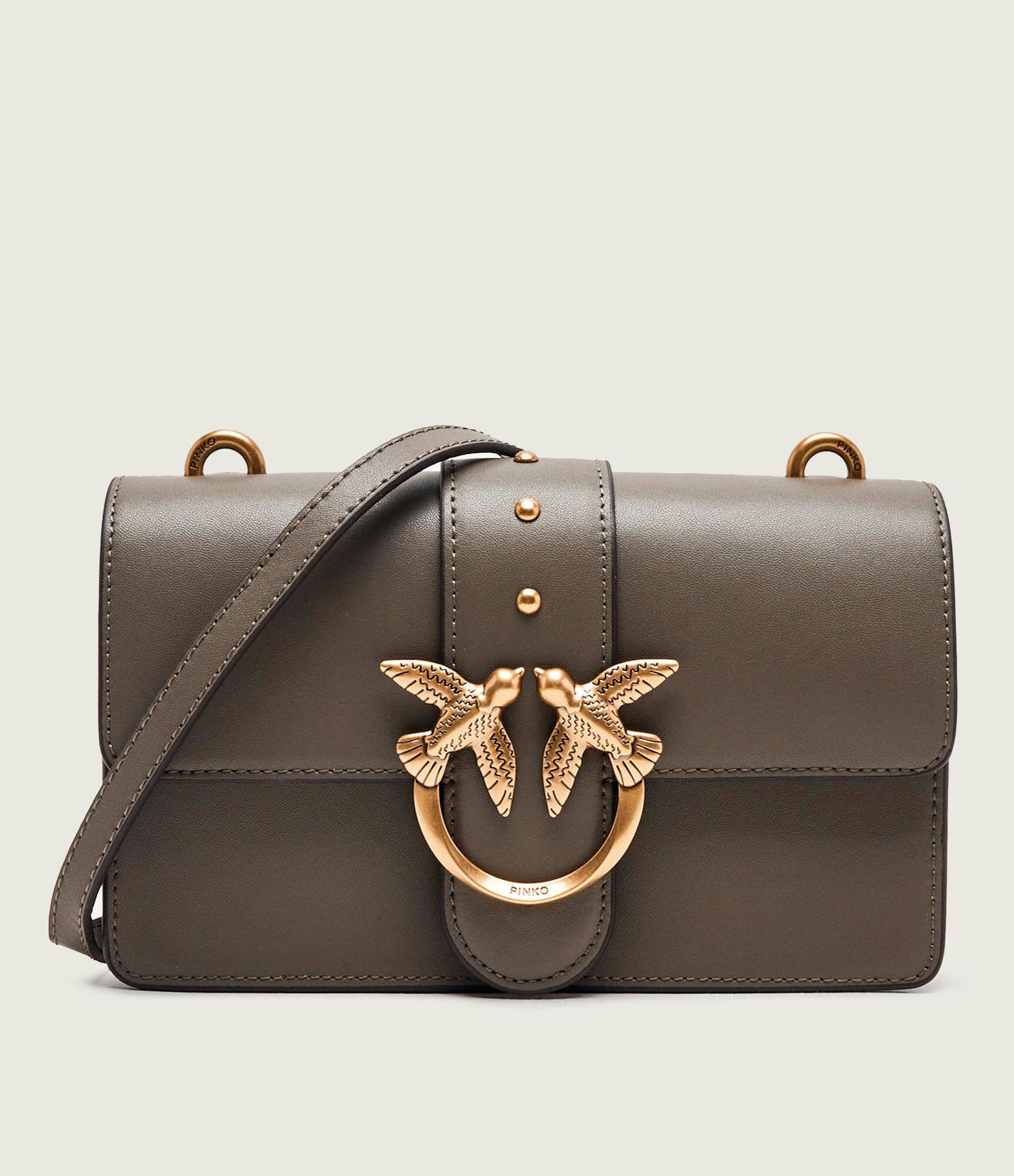 Pinko De piele geantă poștaș Love One Mini