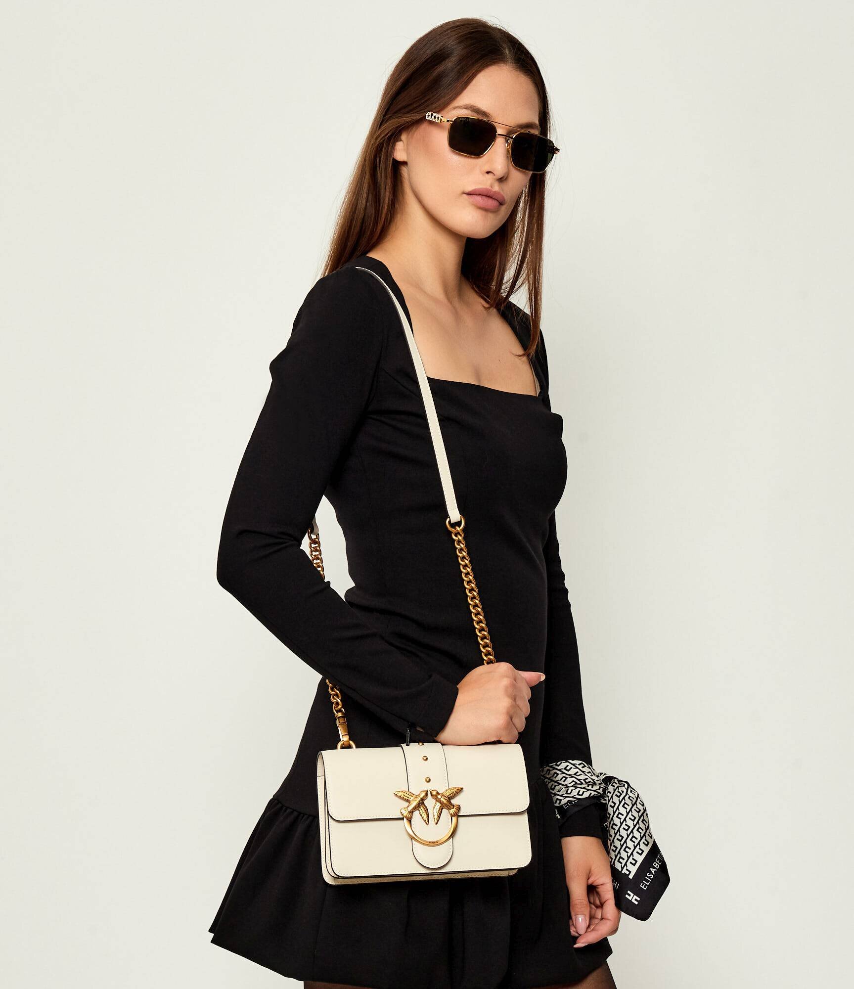 Pinko De piele geantă poștaș LOVE ONE MINI CL