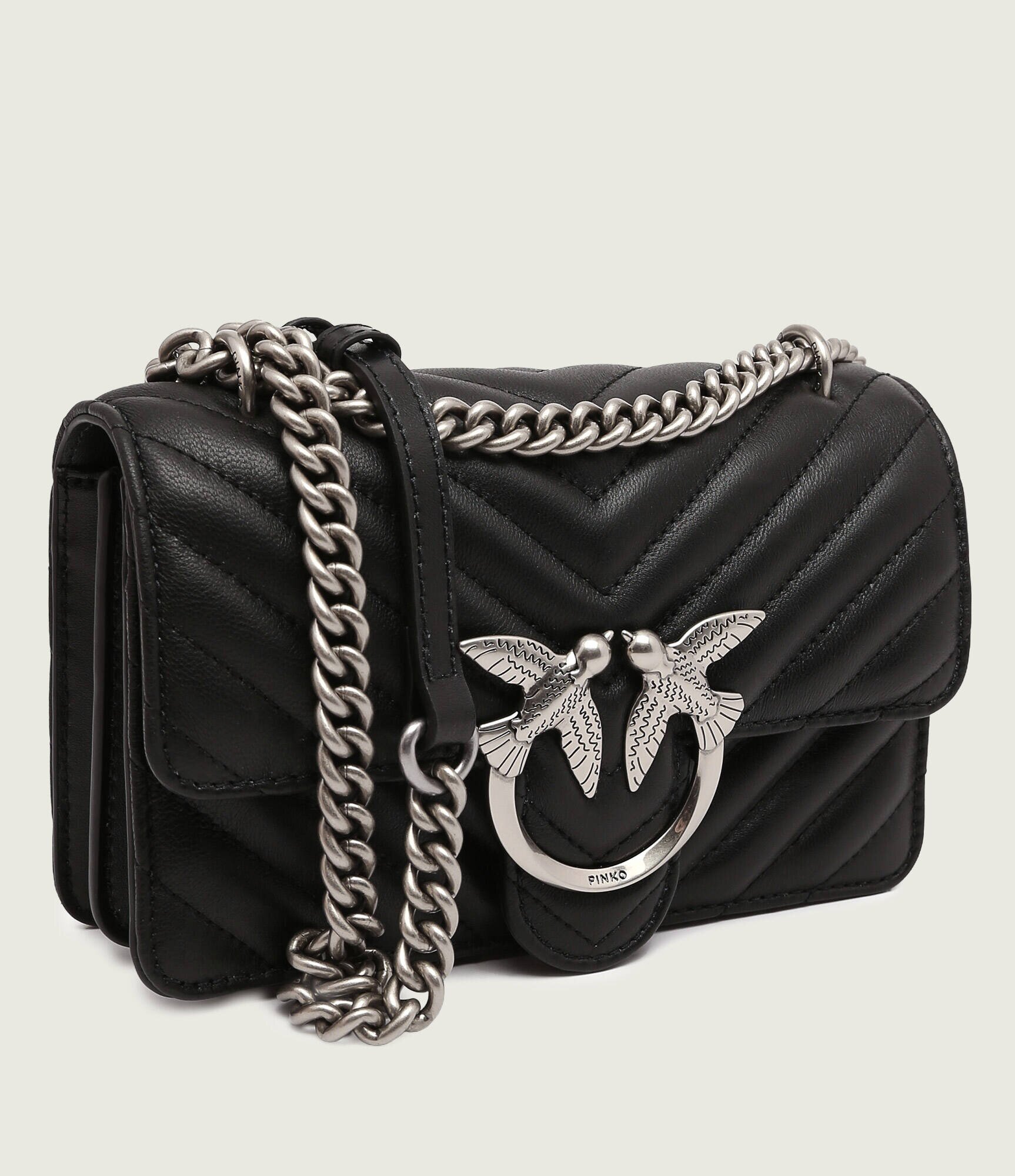 Pinko De piele geantă poștaș LOVE ONE MINI DC