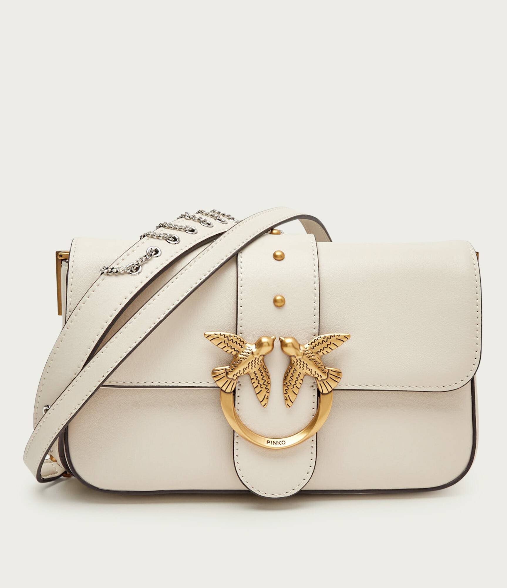 Pinko De piele geantă poștaș LOVE ONE MINI SLOUCHY