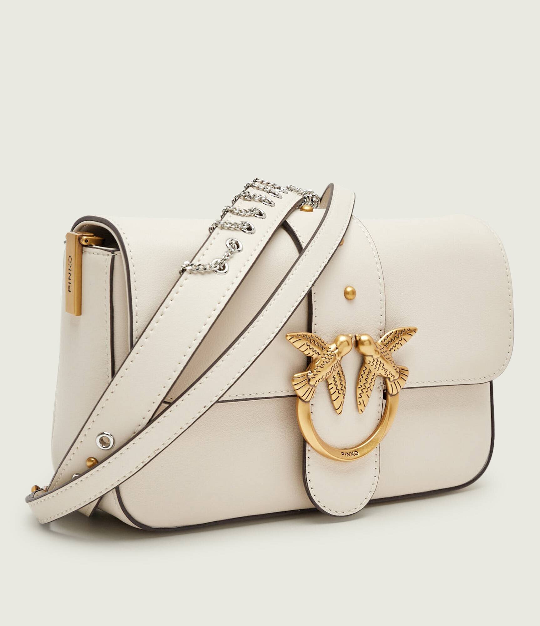 Pinko De piele geantă poștaș LOVE ONE MINI SLOUCHY