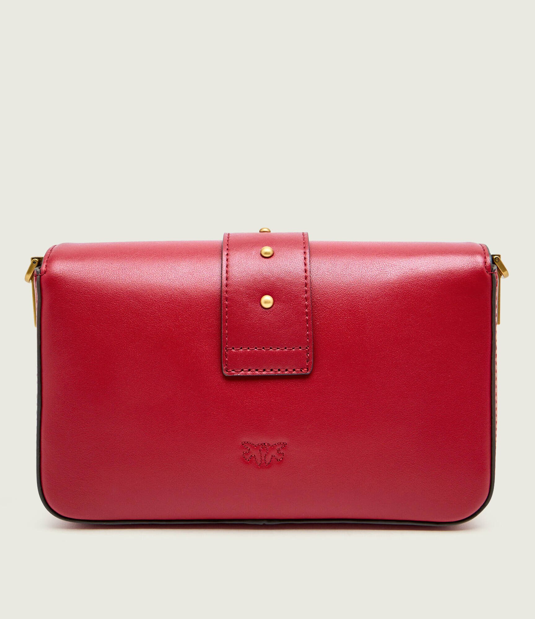 Pinko De piele geantă poștaș LOVE ONE MINI SLOUCHY