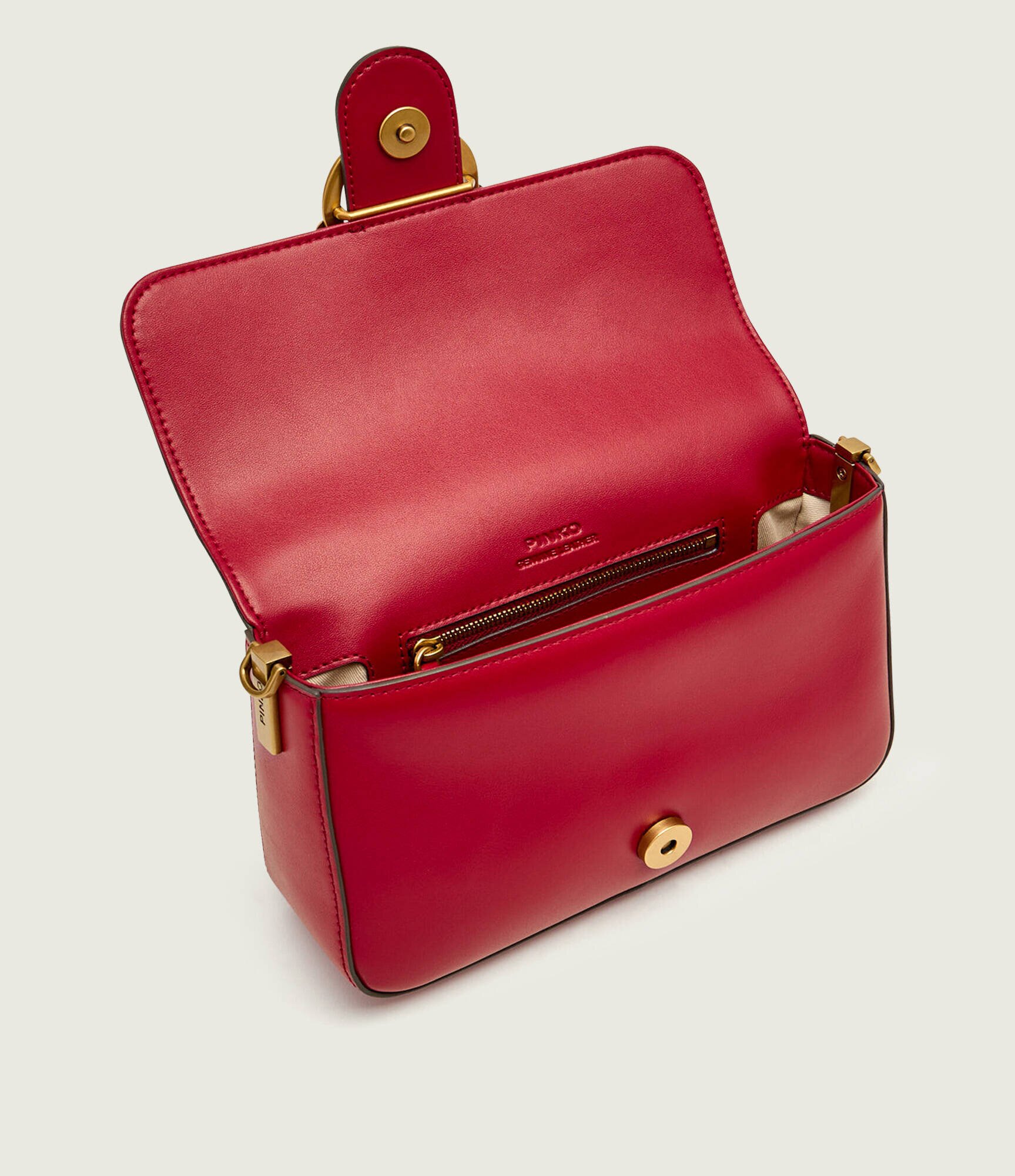 Pinko De piele geantă poștaș LOVE ONE MINI SLOUCHY