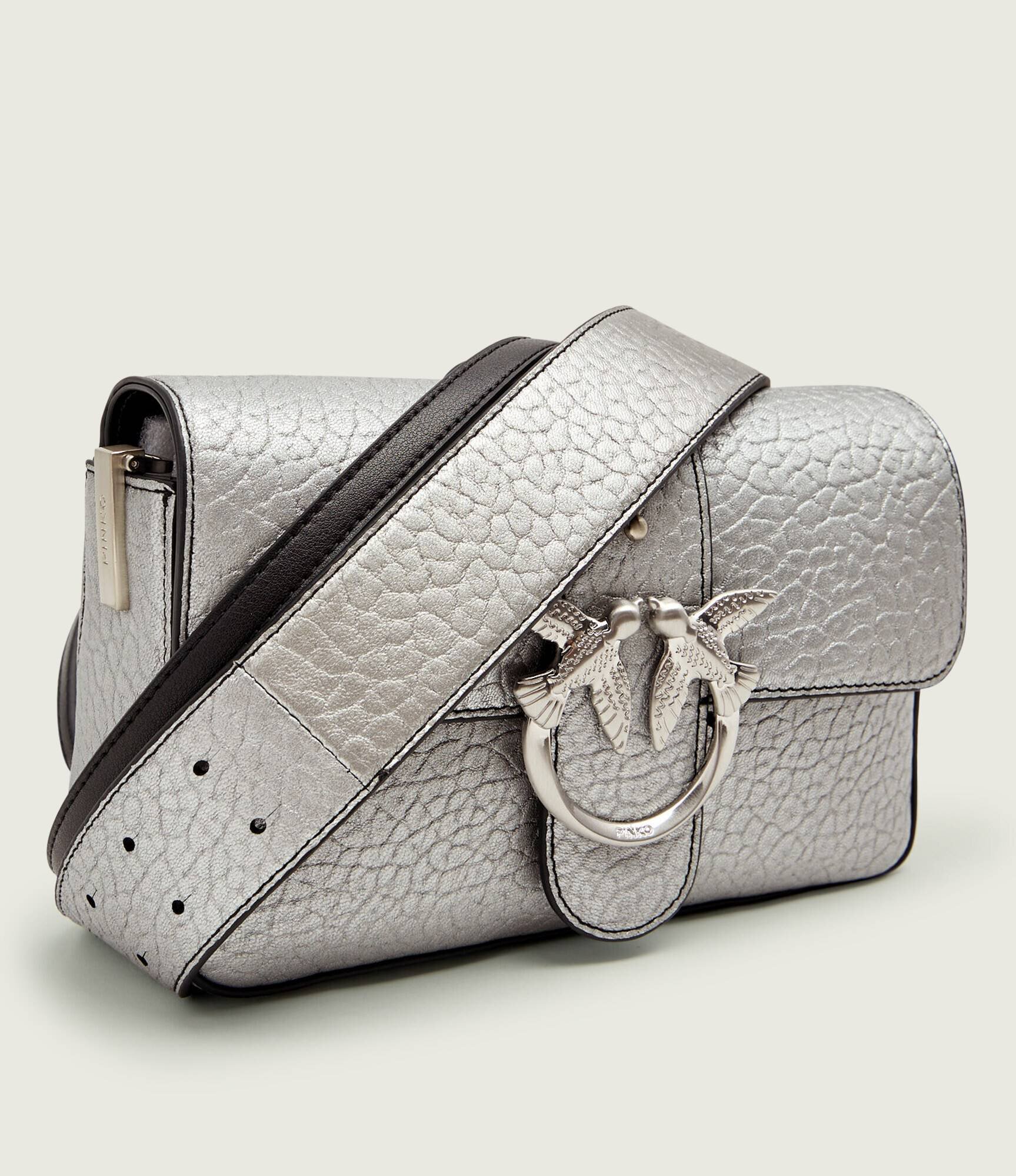 Pinko De piele geantă poștaș LOVE ONE MINI SLOUCHY FL