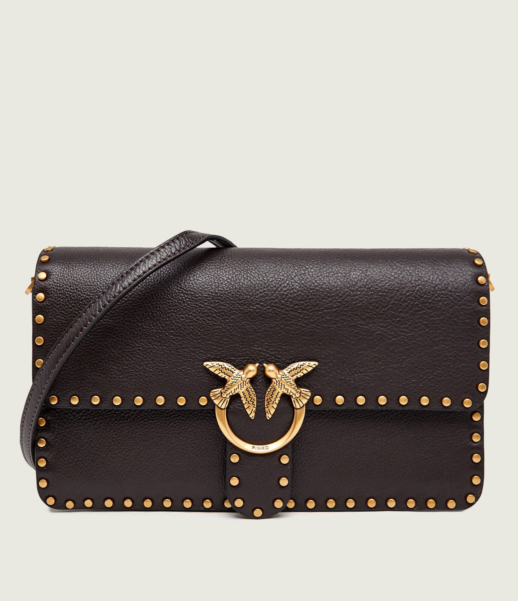Pinko De piele geantă poștaș Love One Slouchy Cl