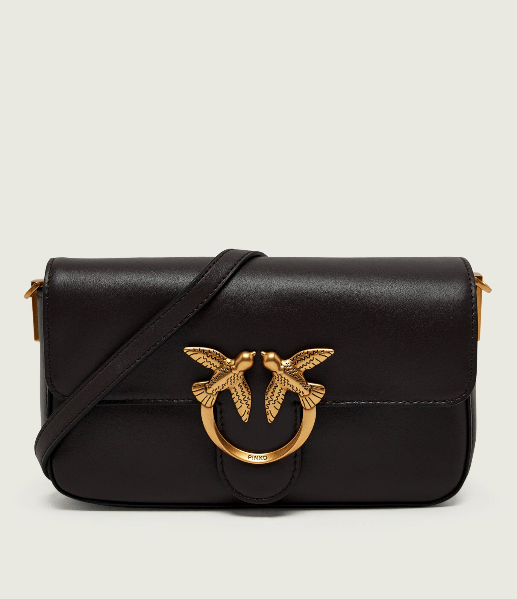 Pinko De piele geantă poștaș Love One Slouchy Mini