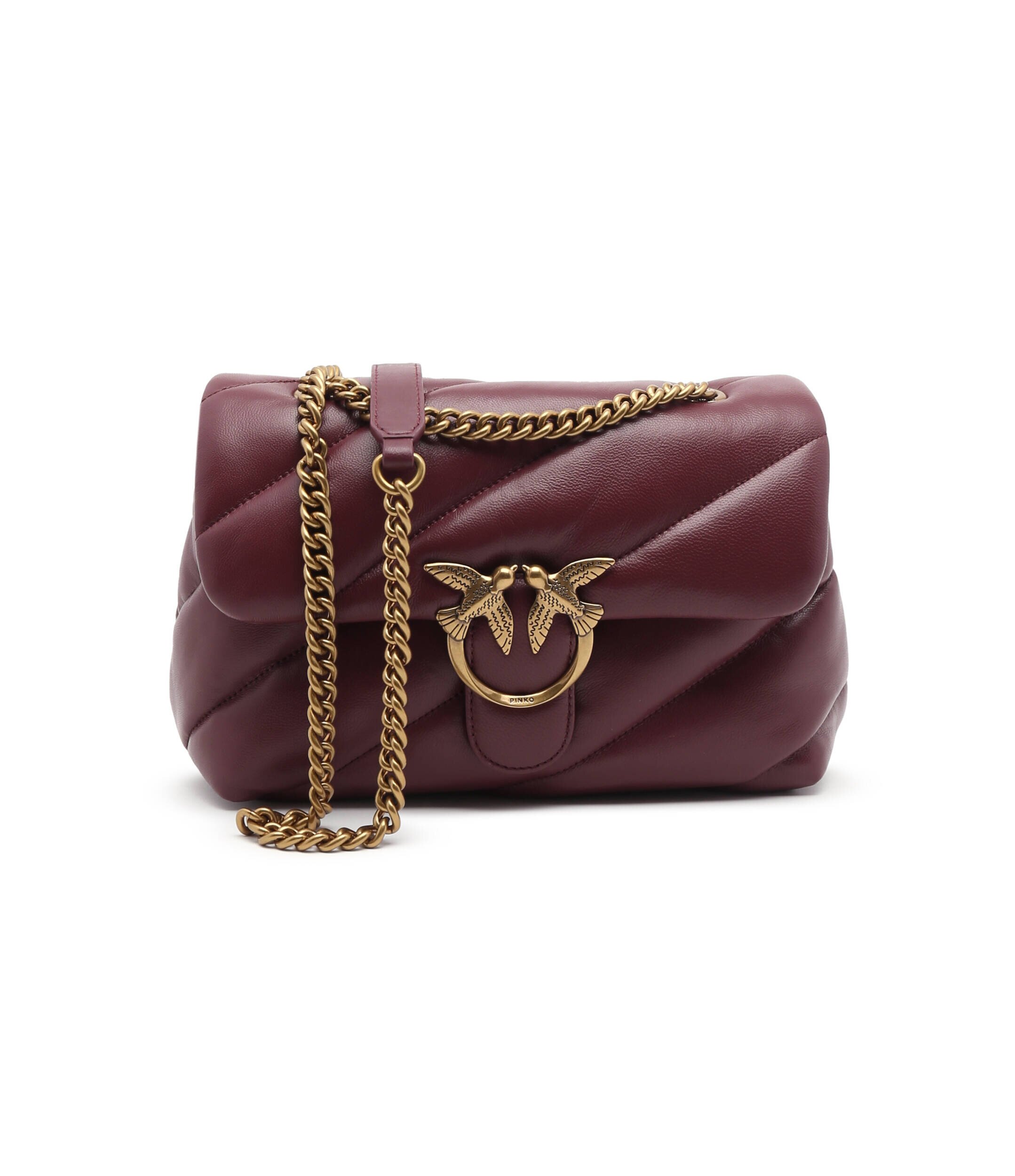 Pinko De piele geantă poștaș love puff classic