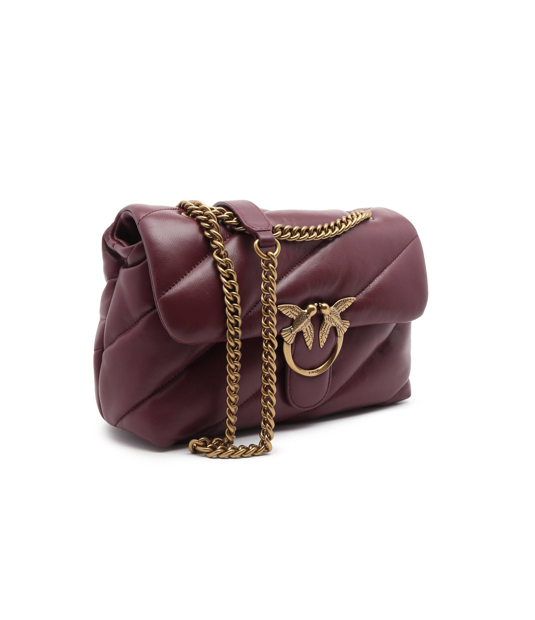 Pinko De piele geantă poștaș love puff classic