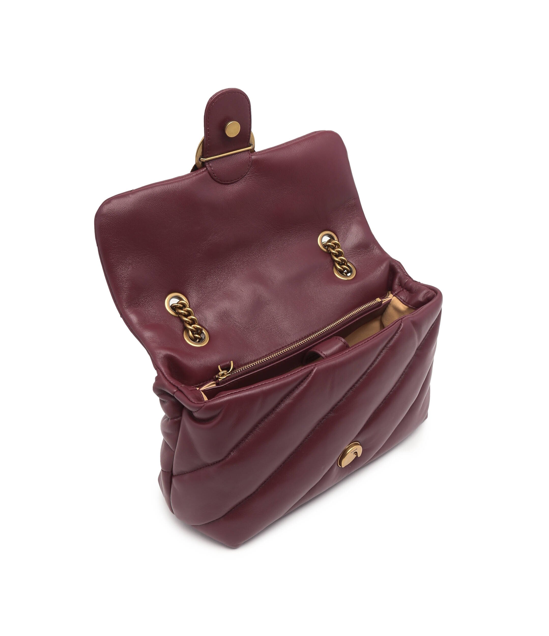 Pinko De piele geantă poștaș love puff classic