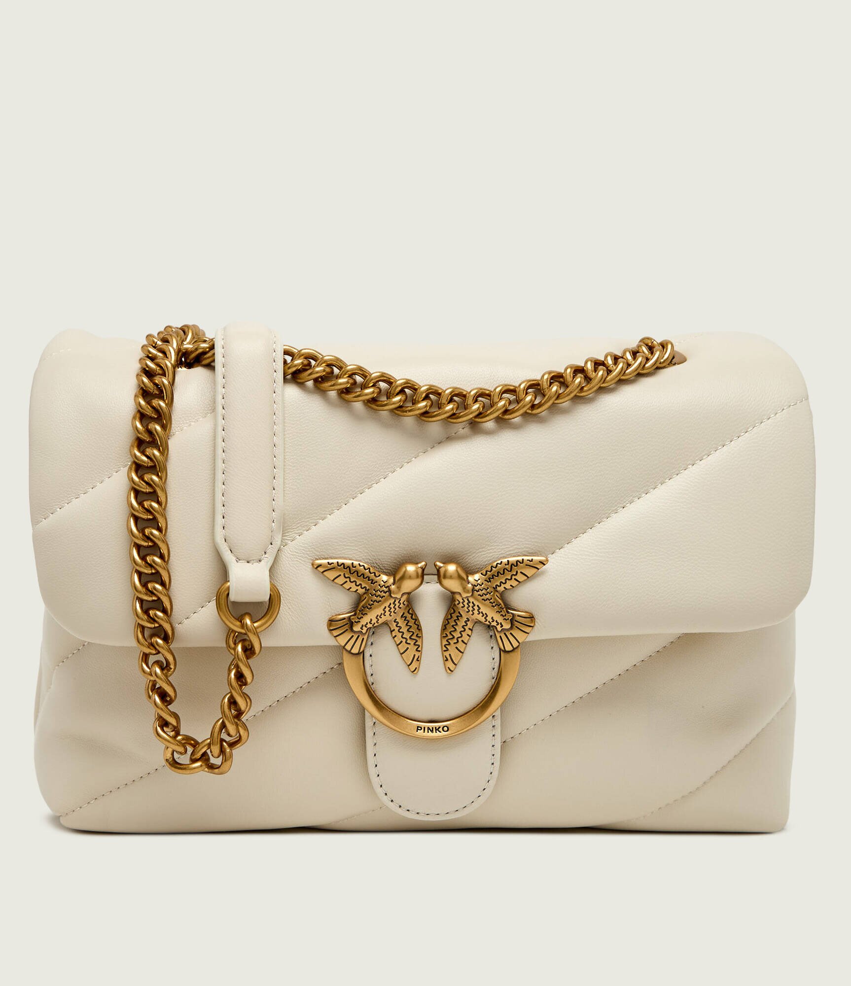 Pinko De piele geantă poștaș love puff classic