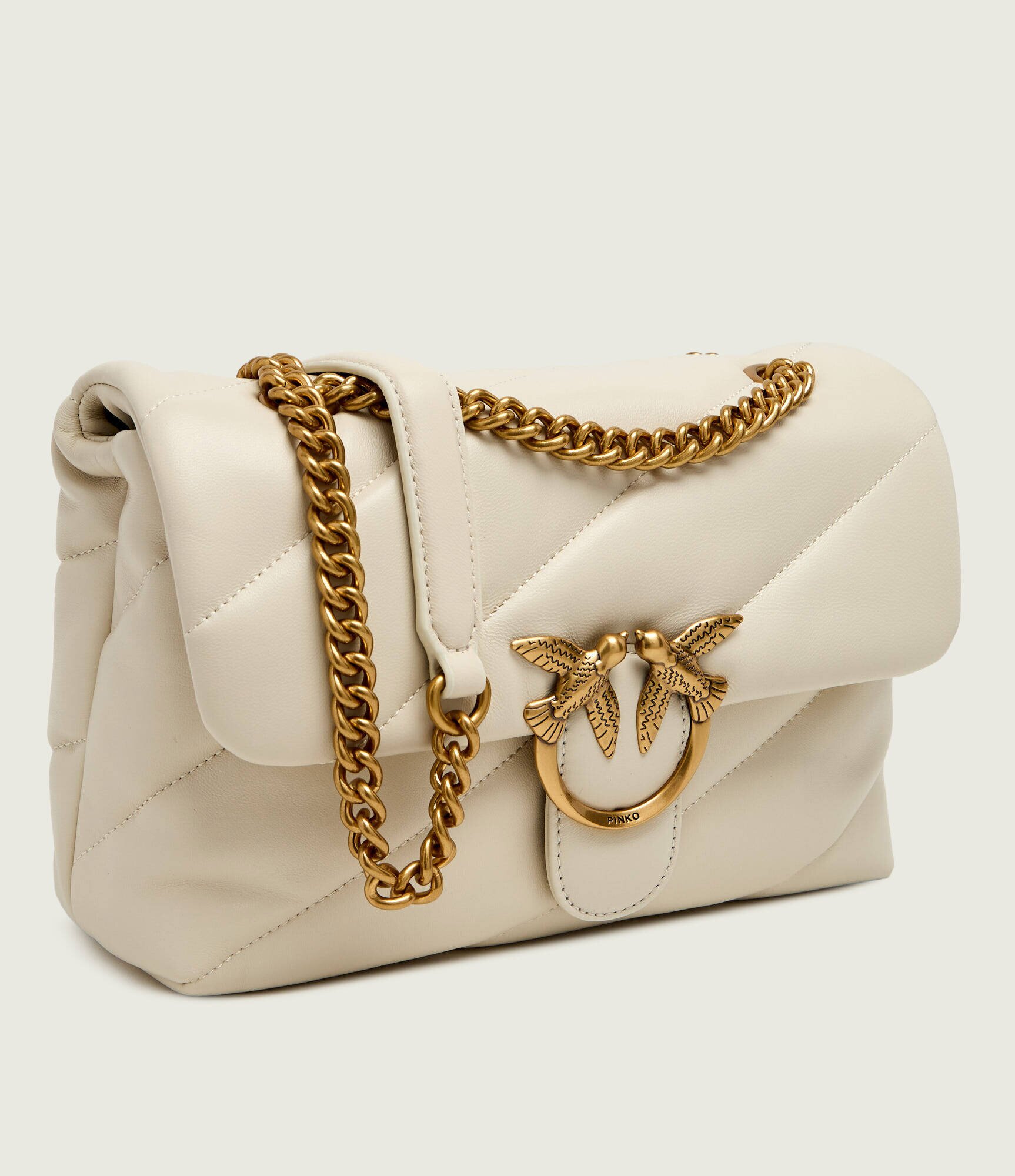 Pinko De piele geantă poștaș love puff classic