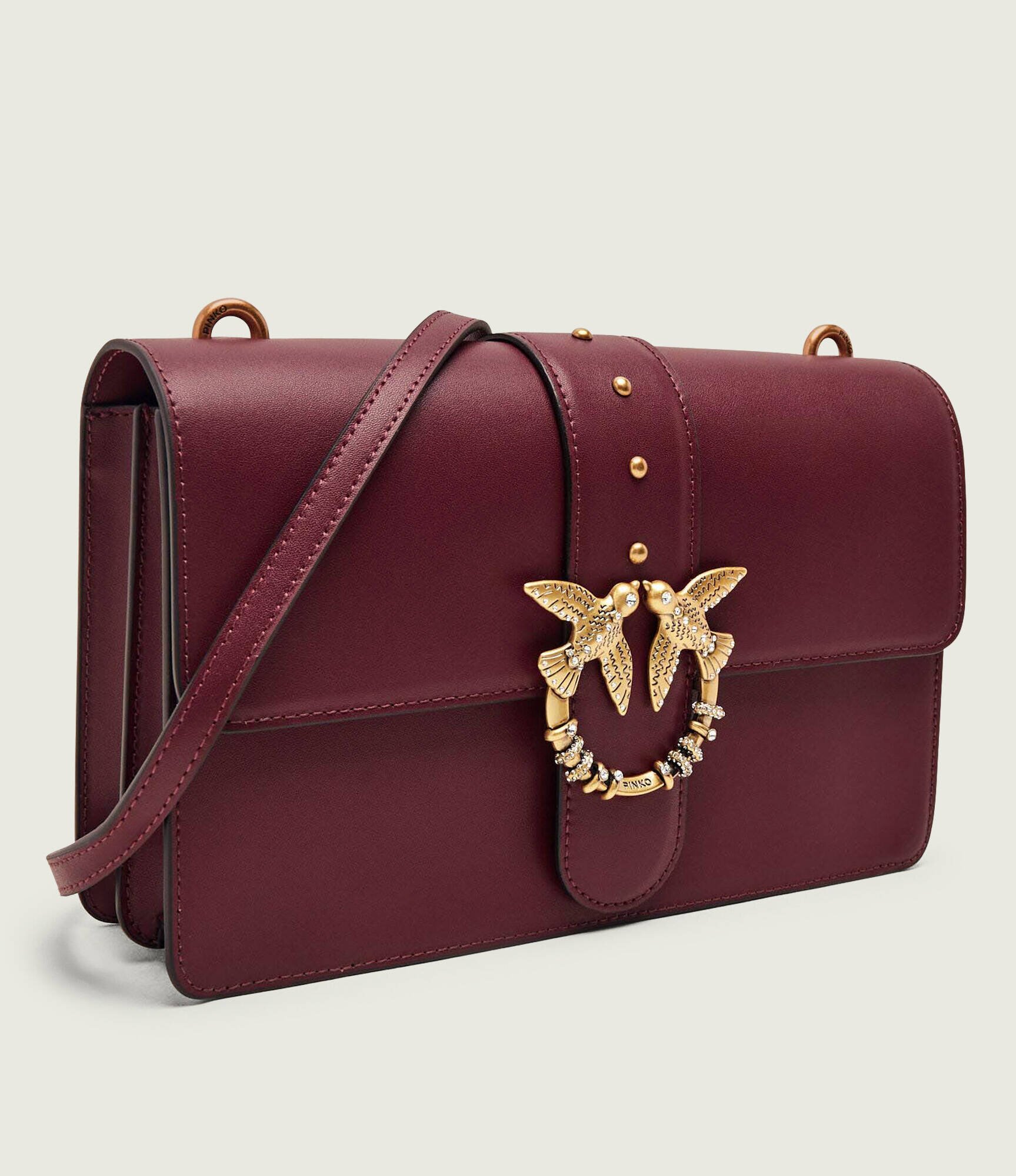 Pinko De piele geantă poștaș Ove One Classic New Buckle