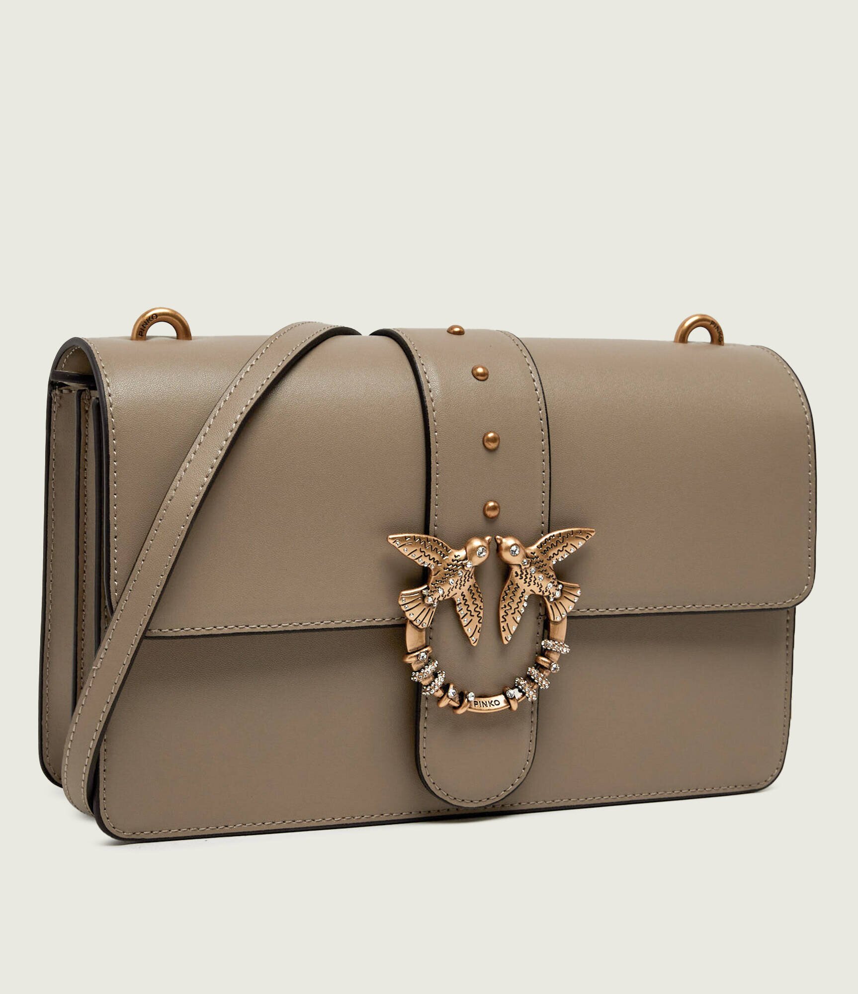 Pinko De piele geantă poștaș Ove One Classic New Buckle