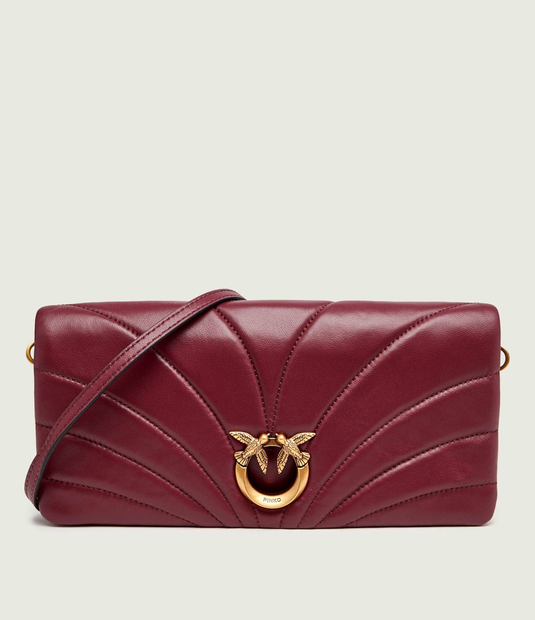 Pinko De piele geantă poștaș/poșetă plic Click Horizontal Classic