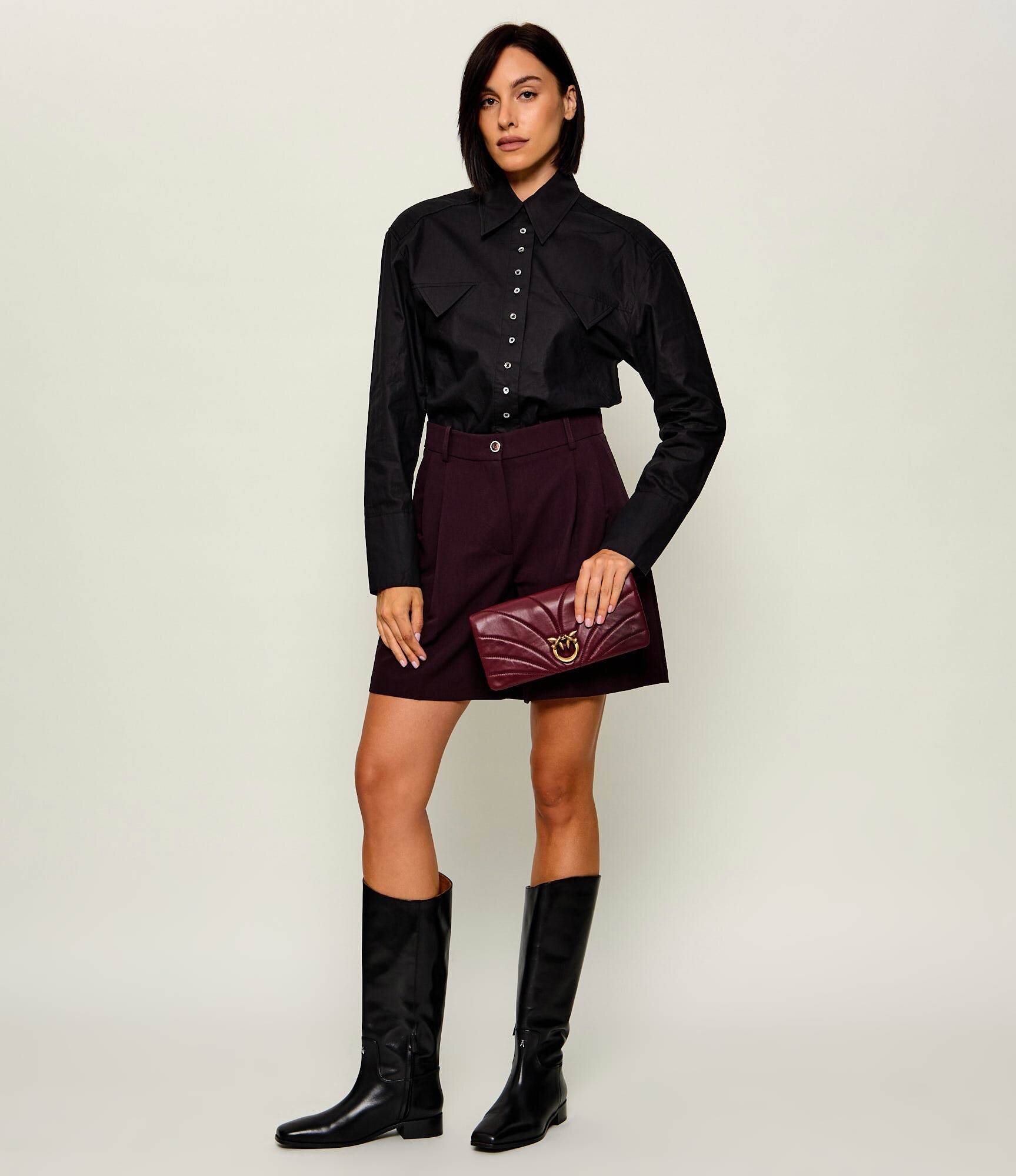 Pinko De piele geantă poștaș/poșetă plic Click Horizontal Classic