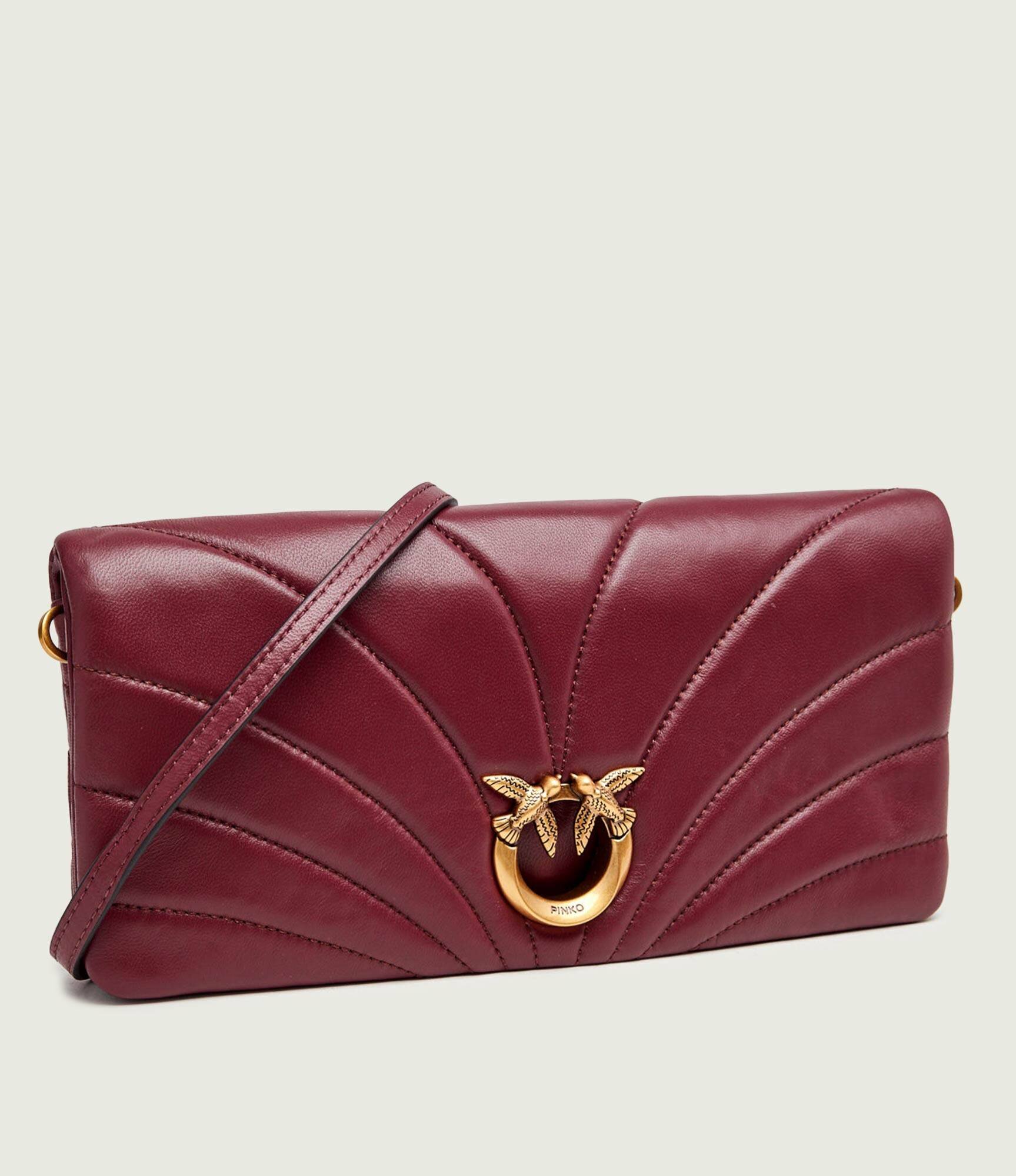 Pinko De piele geantă poștaș/poșetă plic Click Horizontal Classic
