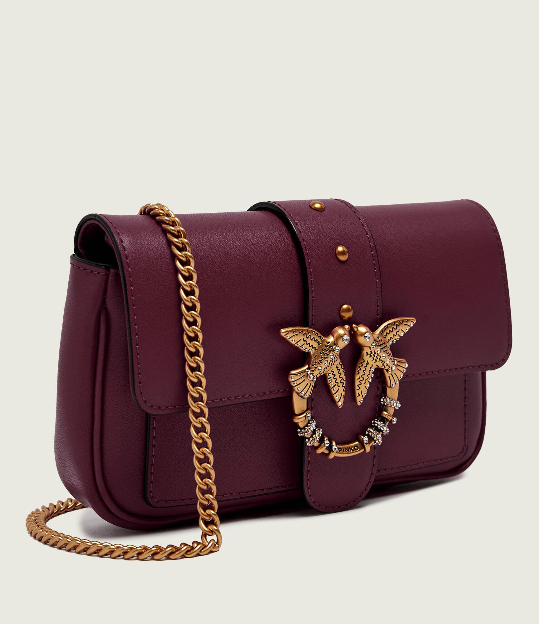 Pinko De piele geantă poștaș/poșetă plic Love Pocket New Buckle