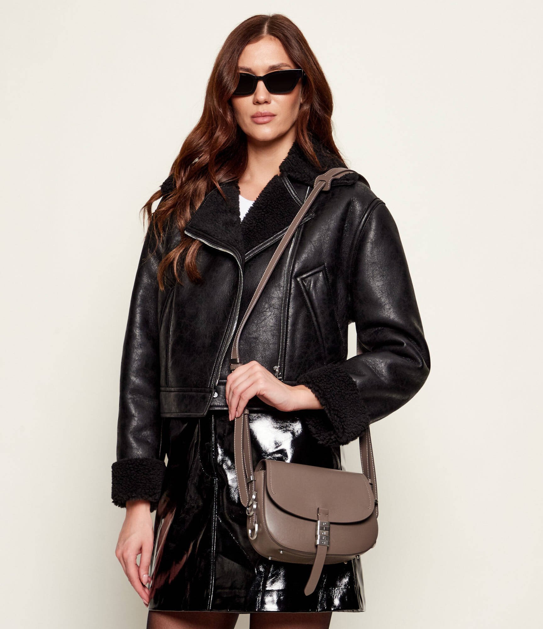 Pinko De piele geantă poștaș SADDLE MINI